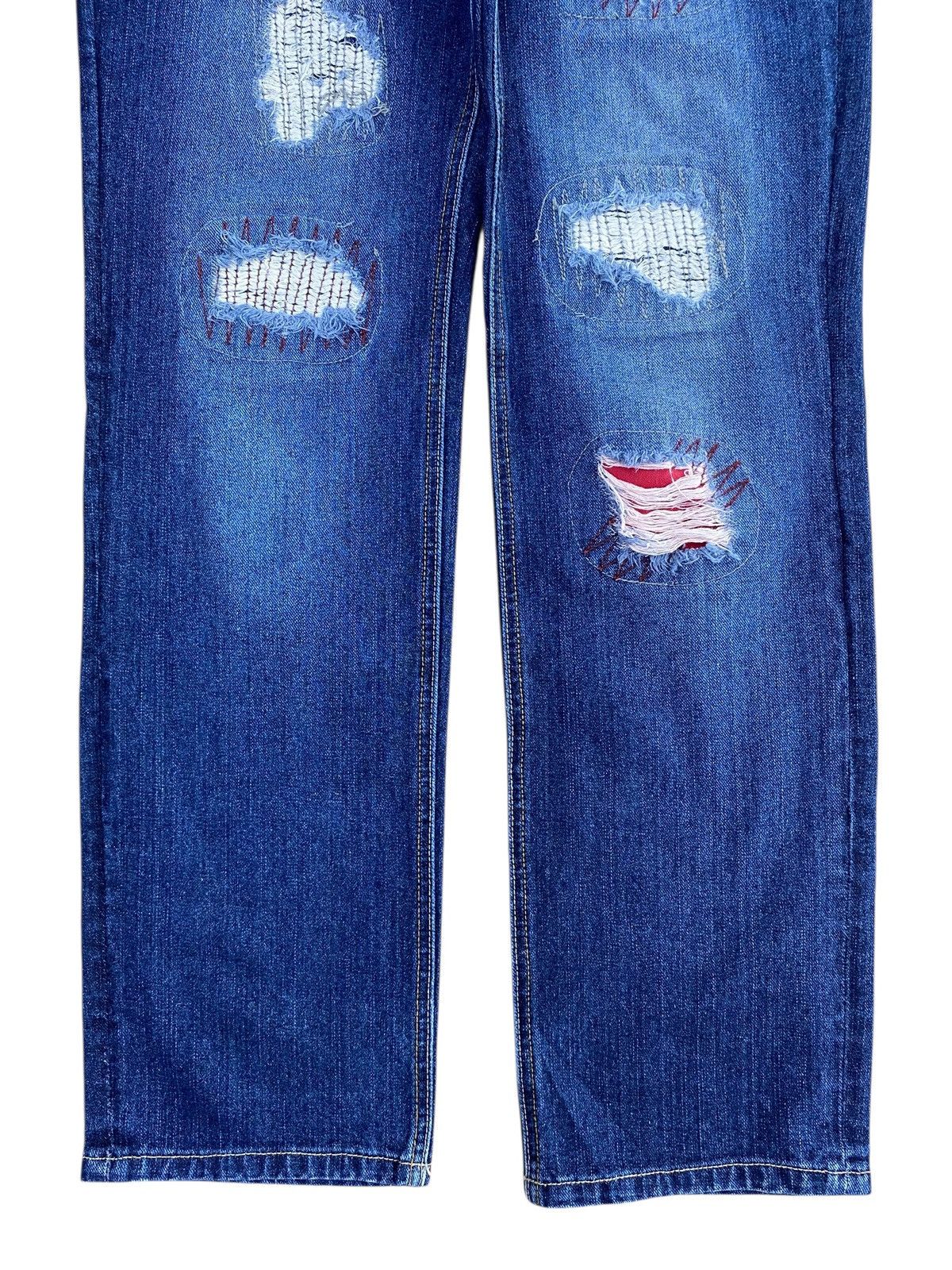 Japanese Brand Japanese Brand Whiskers Faded Wash Style Ripped Jeans Size US 32 / EU 48 - 9 Thumbnail