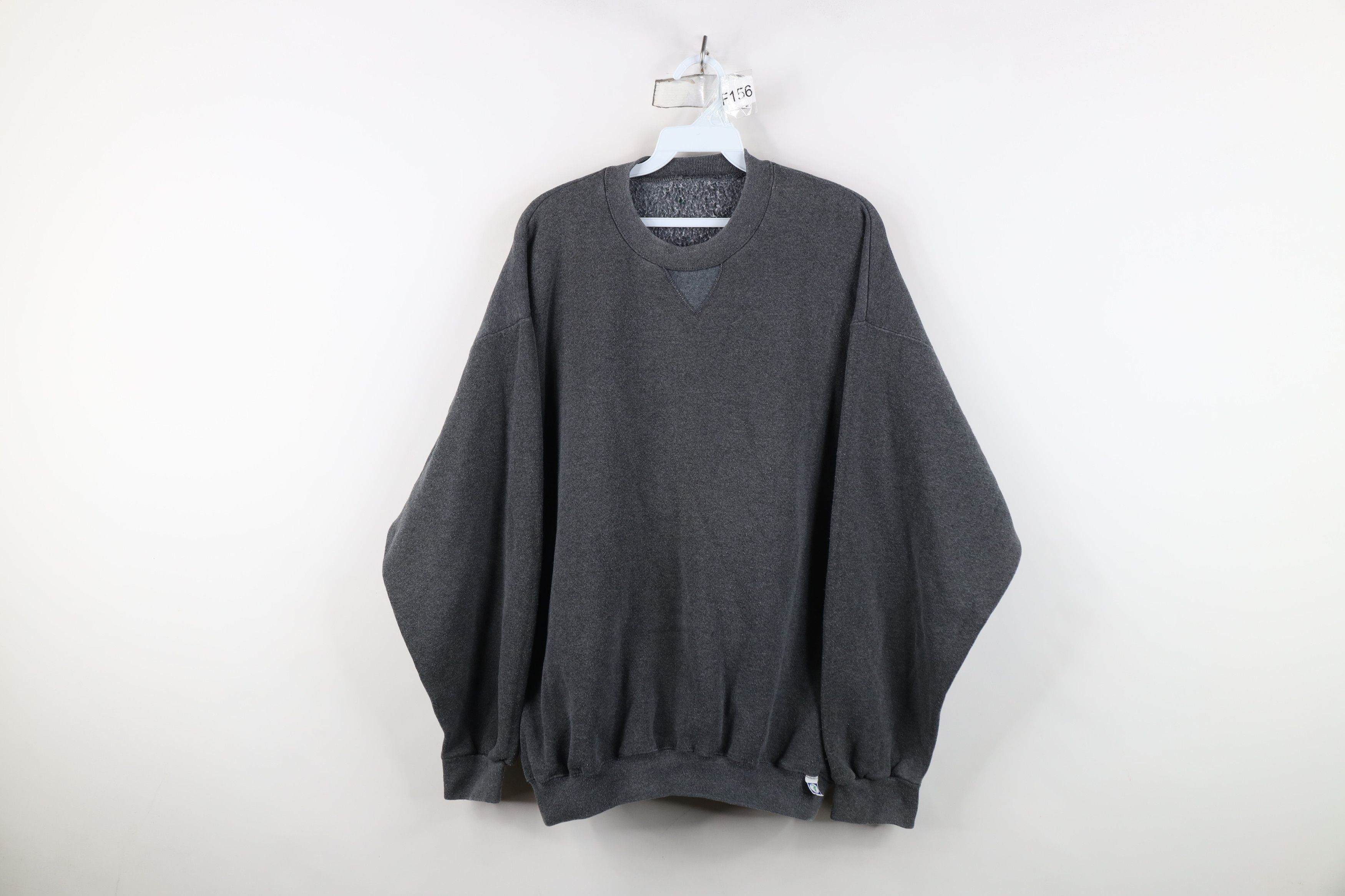 Vintage Vintage 90s Streetwear Heavy Crewneck Sweatshirt Gray USA Size US L / EU 52-54 / 3 - 1 Thumbnail