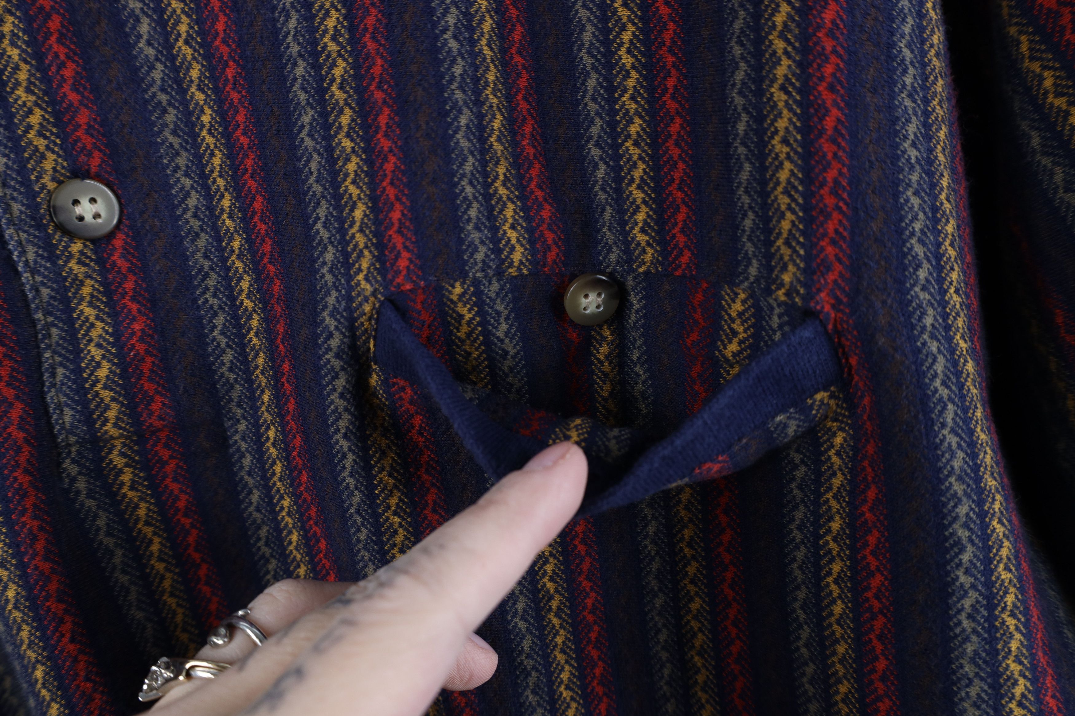 Vintage Vintage 90s Streetwear Striped Knit Pullover Polo Shirt Size US M / EU 48-50 / 2 - 9 Thumbnail