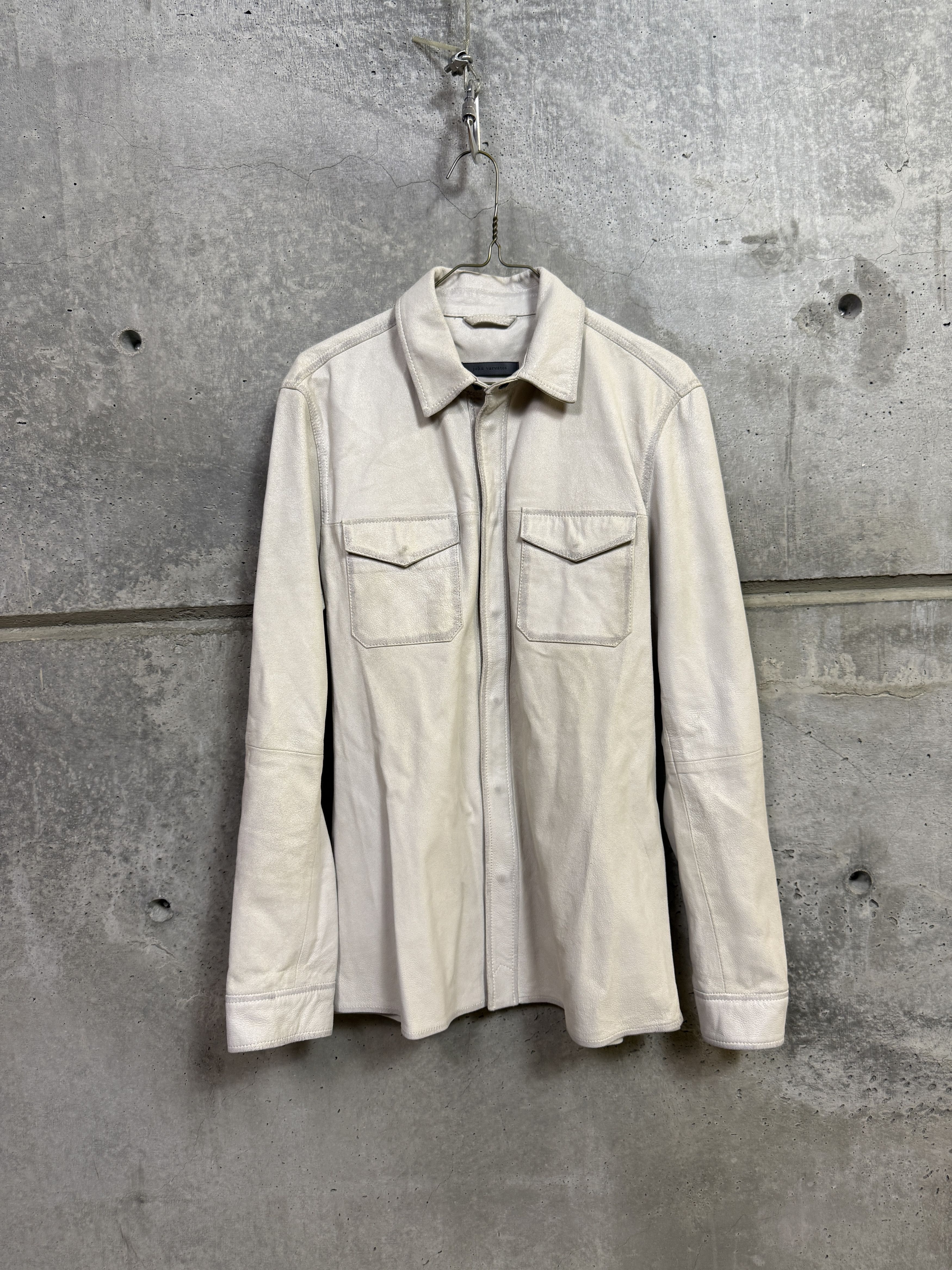 John Varvatos $698 John Varvatos Izzy Slim Fit Leather Shirt Jacket Size US M / EU 48-50 / 2 - 2 Thumbnail