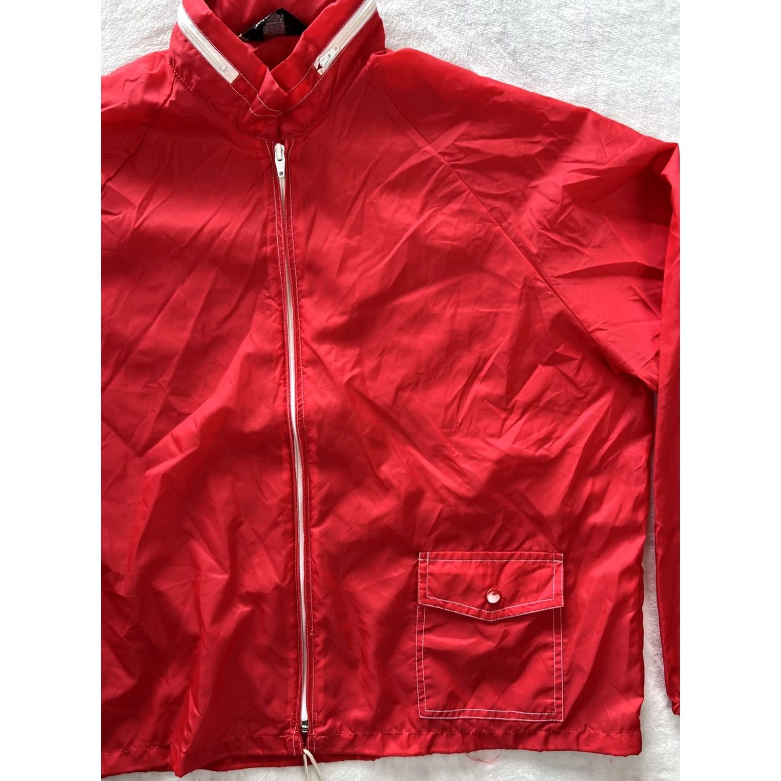 Sears VINTAGE Sears Jacket Mens XL Red Nylon Windbreaker Full Zip Pocket Stand Collar Size US XL / EU 56 / 4 - 2 Thumbnail