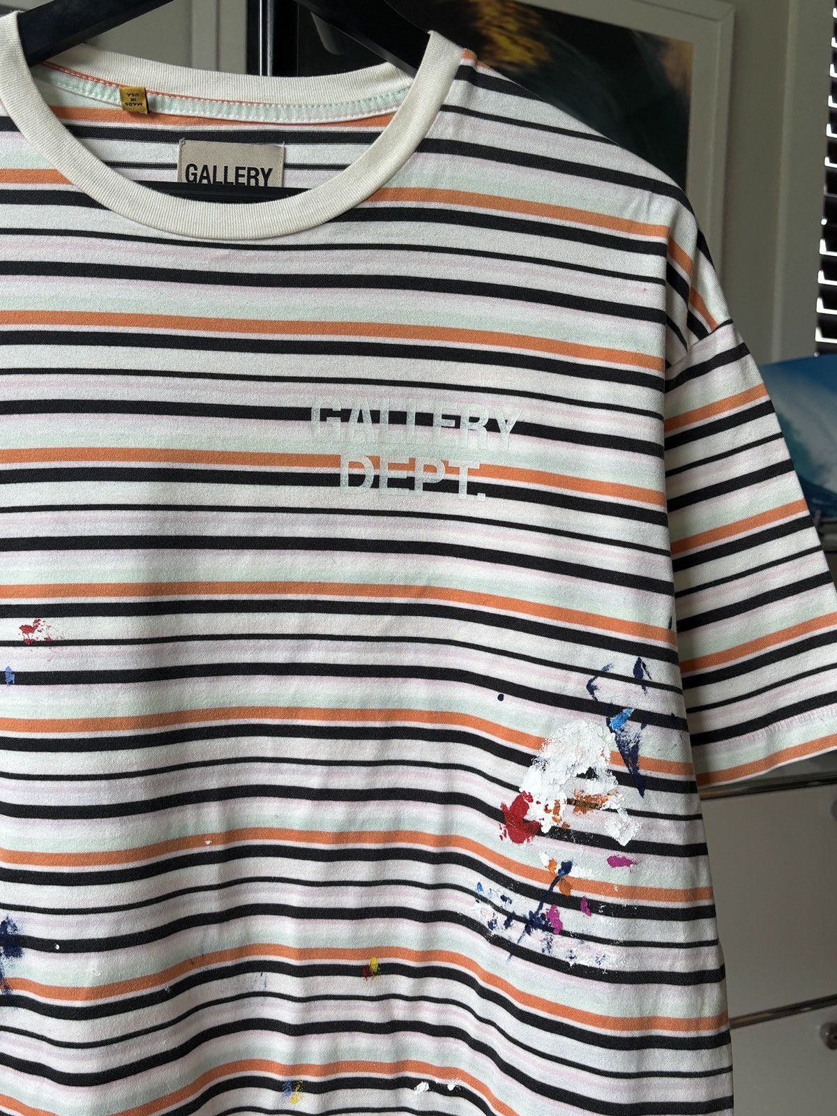Gallery Dept. PAINTER STRIPED LOGO TEE Size US L / EU 52-54 / 3 - 4 Thumbnail