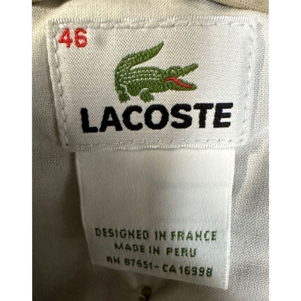 Lacoste Lacoste Khaki Pants Mens 46 Tan Chino Straight Leg Flat Front Pockets Casual Preppy Size US 30 / EU 46 - 3 Thumbnail