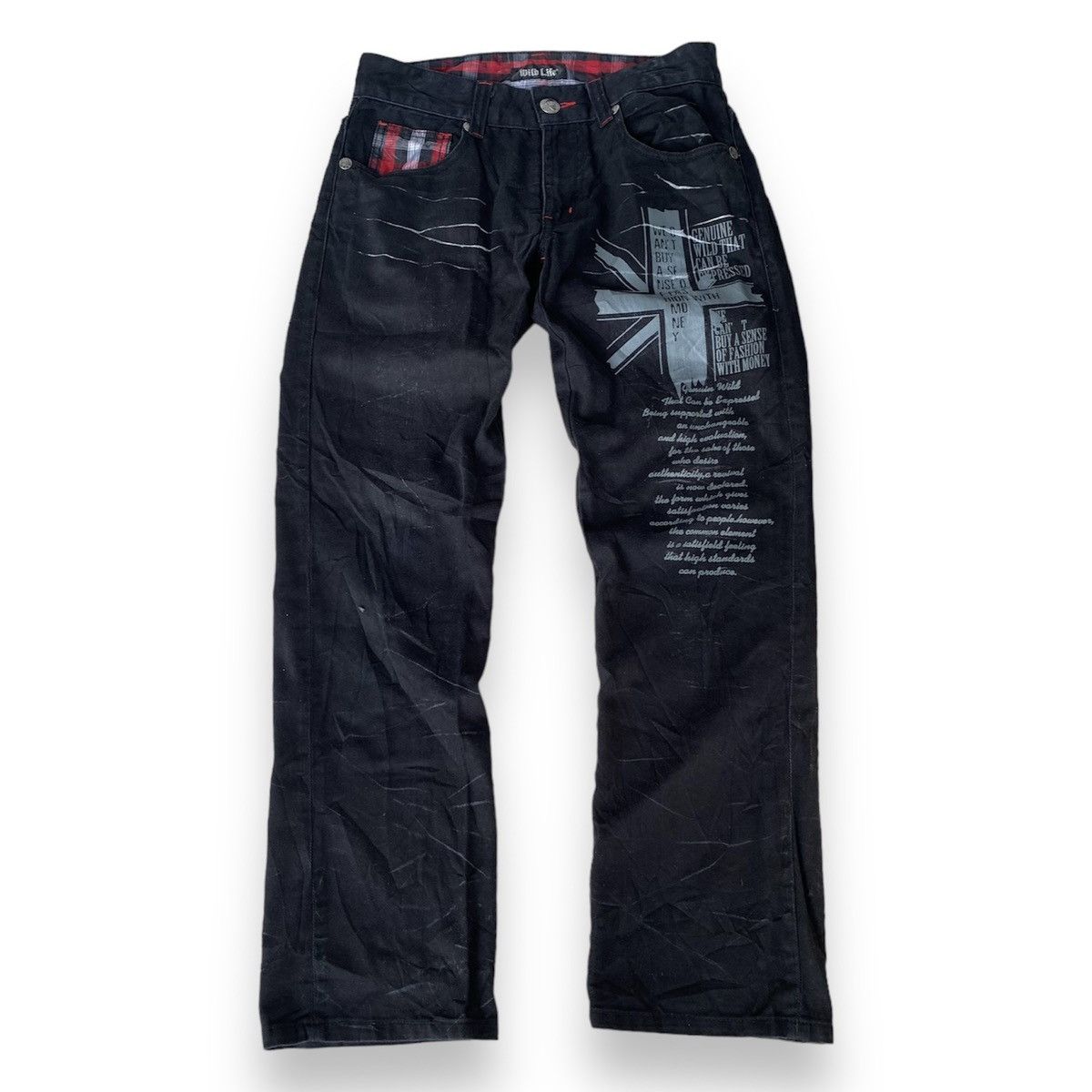 image of If Six Was Nine x Le Grande Bleu L G B Wild Life Punk Denim- Ifsixwasnine Lgb Style in Black (Size 