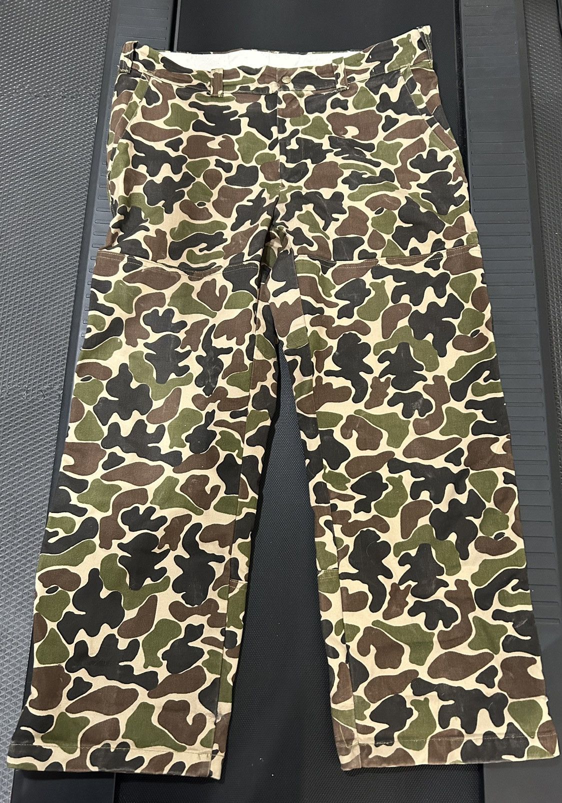 L.L. Bean Vtg LL bean made in usa duck camo hunting pants double knee Size US 37 - 2 Thumbnail