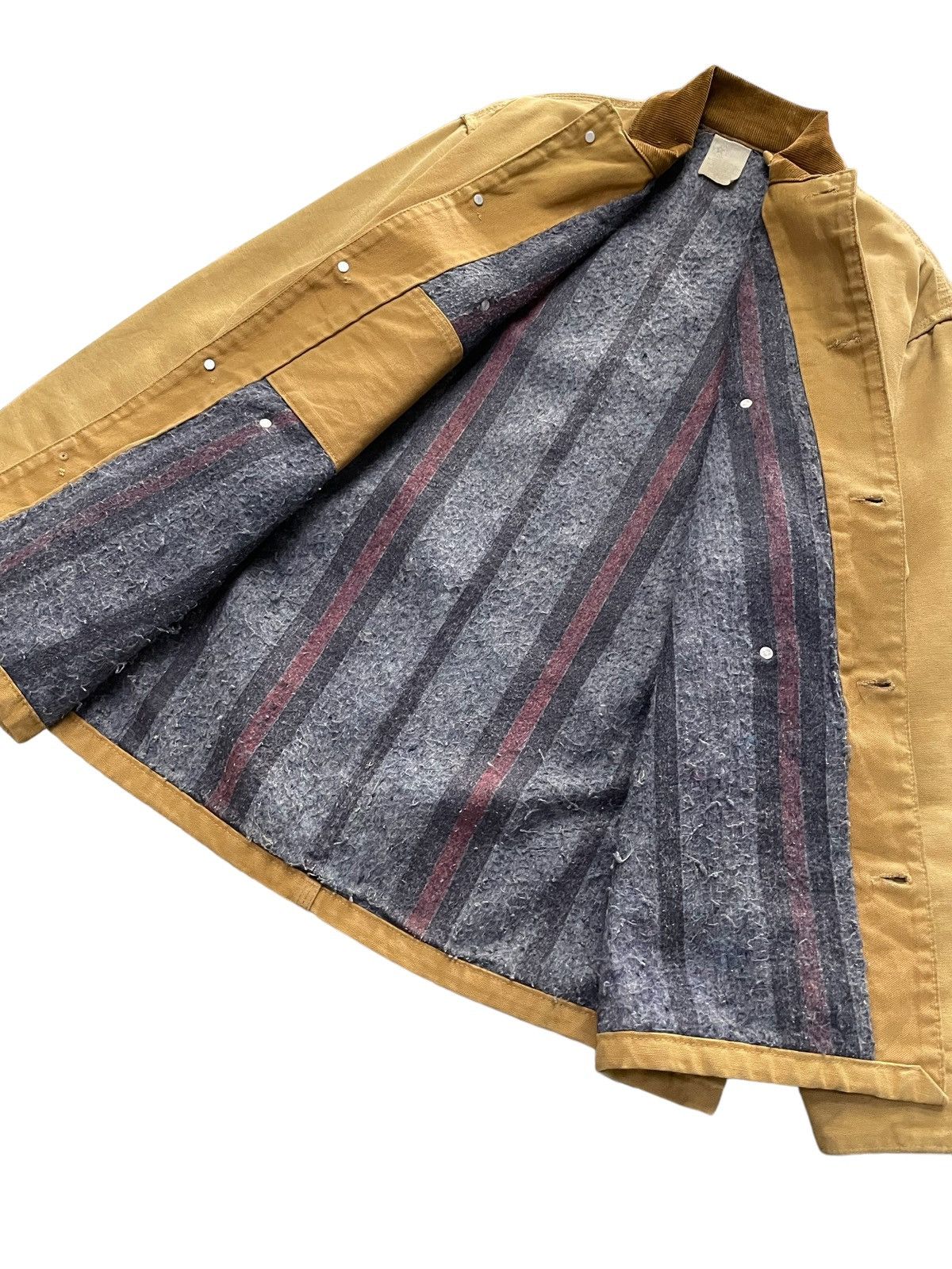 Carhartt × Vintage 80s Vintage Carhartt Blanked Lined Chore Jacket Made In USA Size US L / EU 52-54 / 3 - 5 Thumbnail