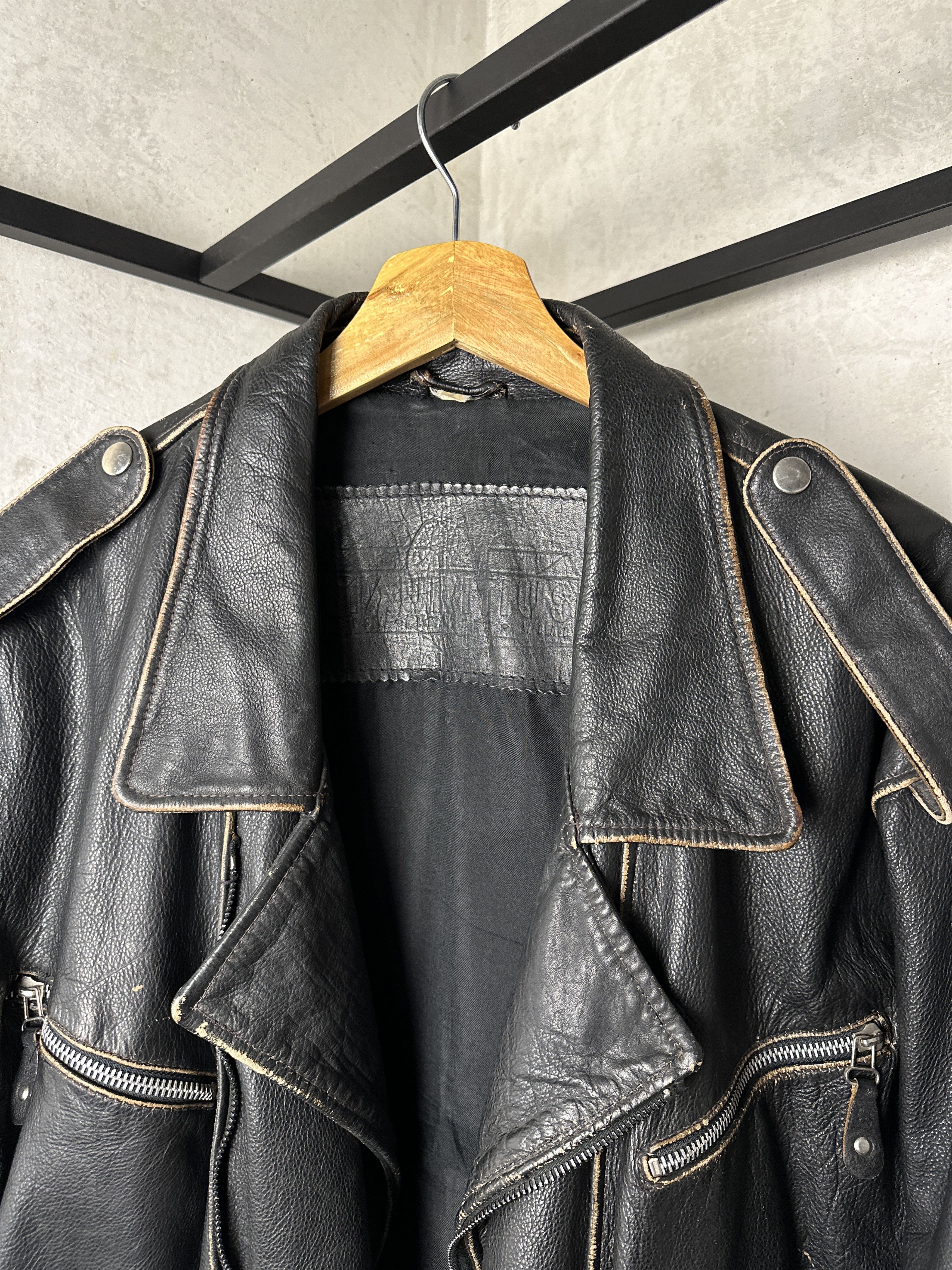Genuine Leather Genuine Leather Bikers Black Jacket Size US XL / EU 56 / 4 - 5 Thumbnail