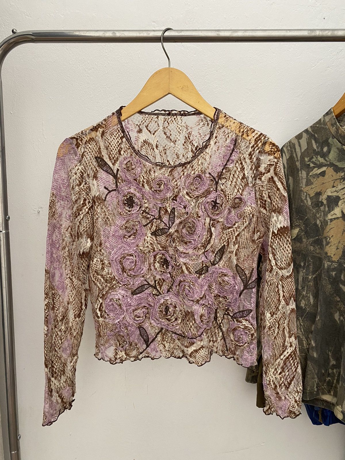 Designer × Japanese Brand Snakeskin mesh LS Size M / US 6-8 / IT 42-44 - 2 Thumbnail