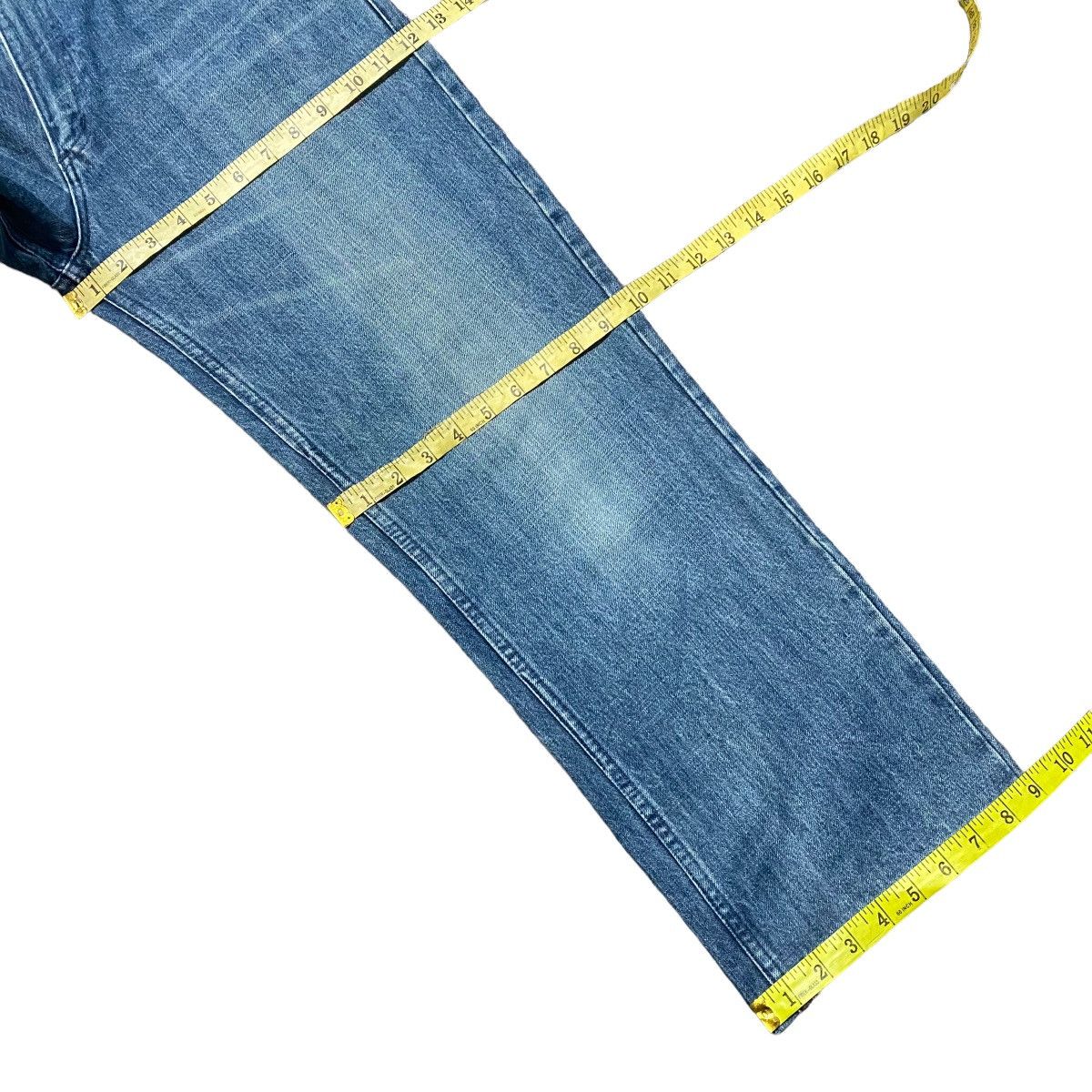Japanese Brand Devilock Denim Blue Fade Jeans Size US 32 / EU 48 - 18 Thumbnail