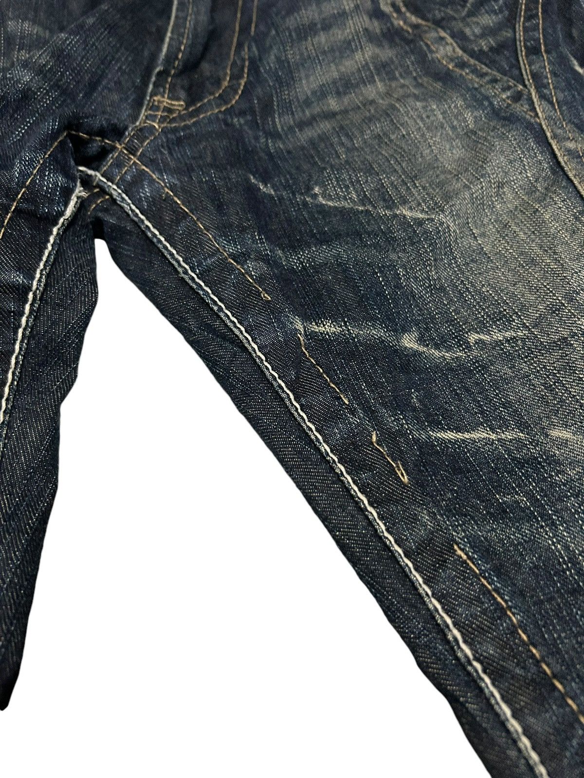 If Six Was Nine × KMRii × Le Grande Bleu (L.G.B.) FLARE THREE STONES THROW JAPANESE PUNK STYLE DENIM ☠️🎌🎌☠️ Size US 31 - 13 Thumbnail