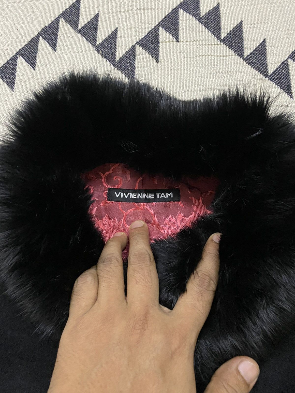Vivienne Tam 90s VIVIENNNE TAM CHINESE KNOT FUR ANGORA WOOL BLEND JACKET Size M / US 6-8 / IT 42-44 - 8 Thumbnail
