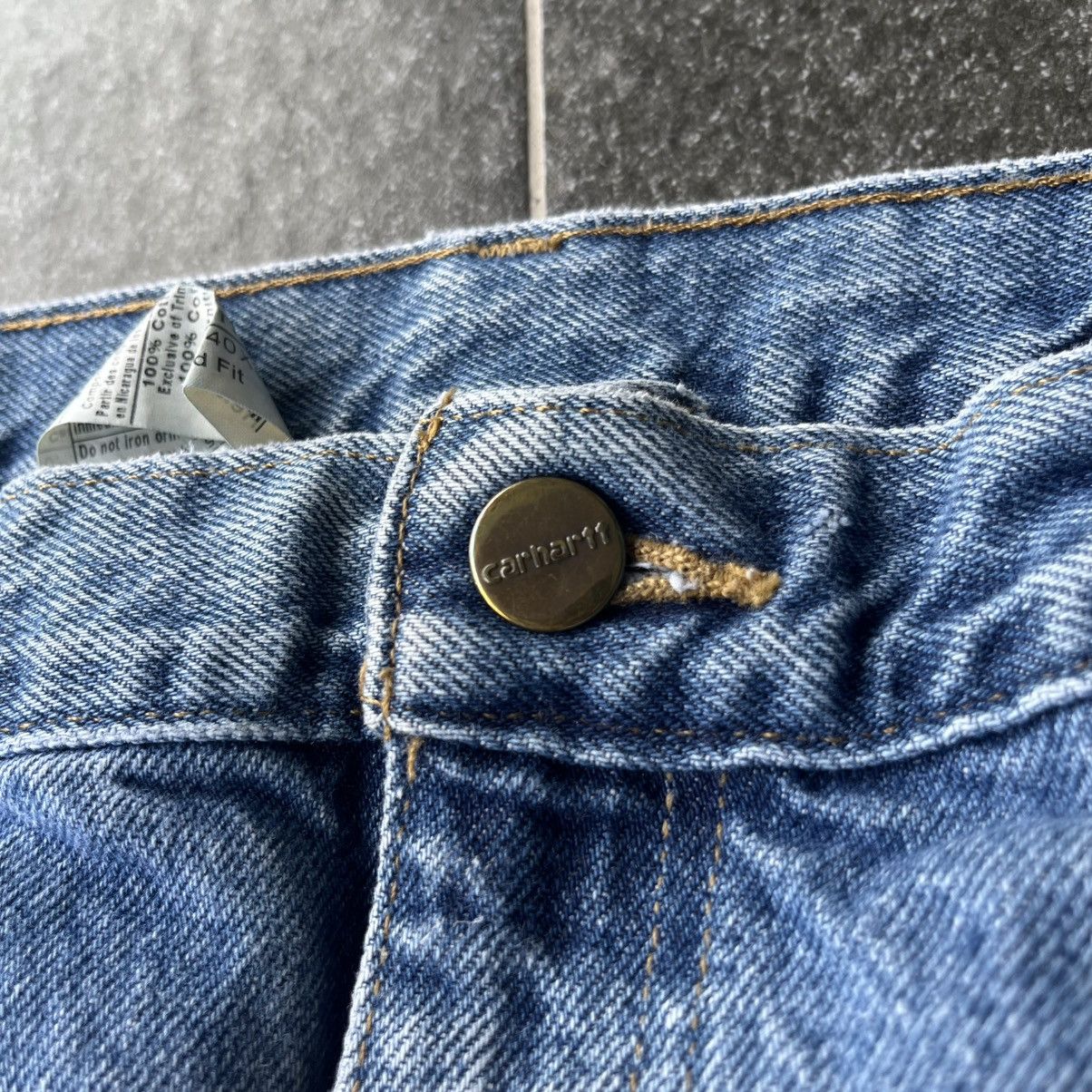 Carhartt × Vintage Vintage Carhartt Blue Denim Distressed Relaxed Fit Jeans Size US 38 / EU 54 - 7 Thumbnail