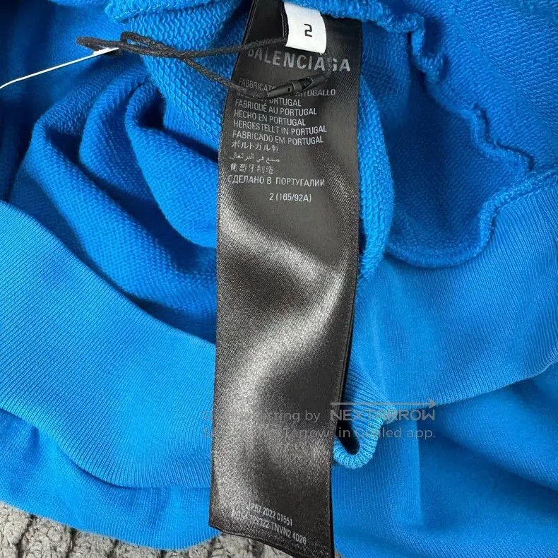 Balenciaga Balenciaga Limited Pale Blue Hoodie Sweatshirt Size US M / EU 48-50 / 2 - 4 Thumbnail