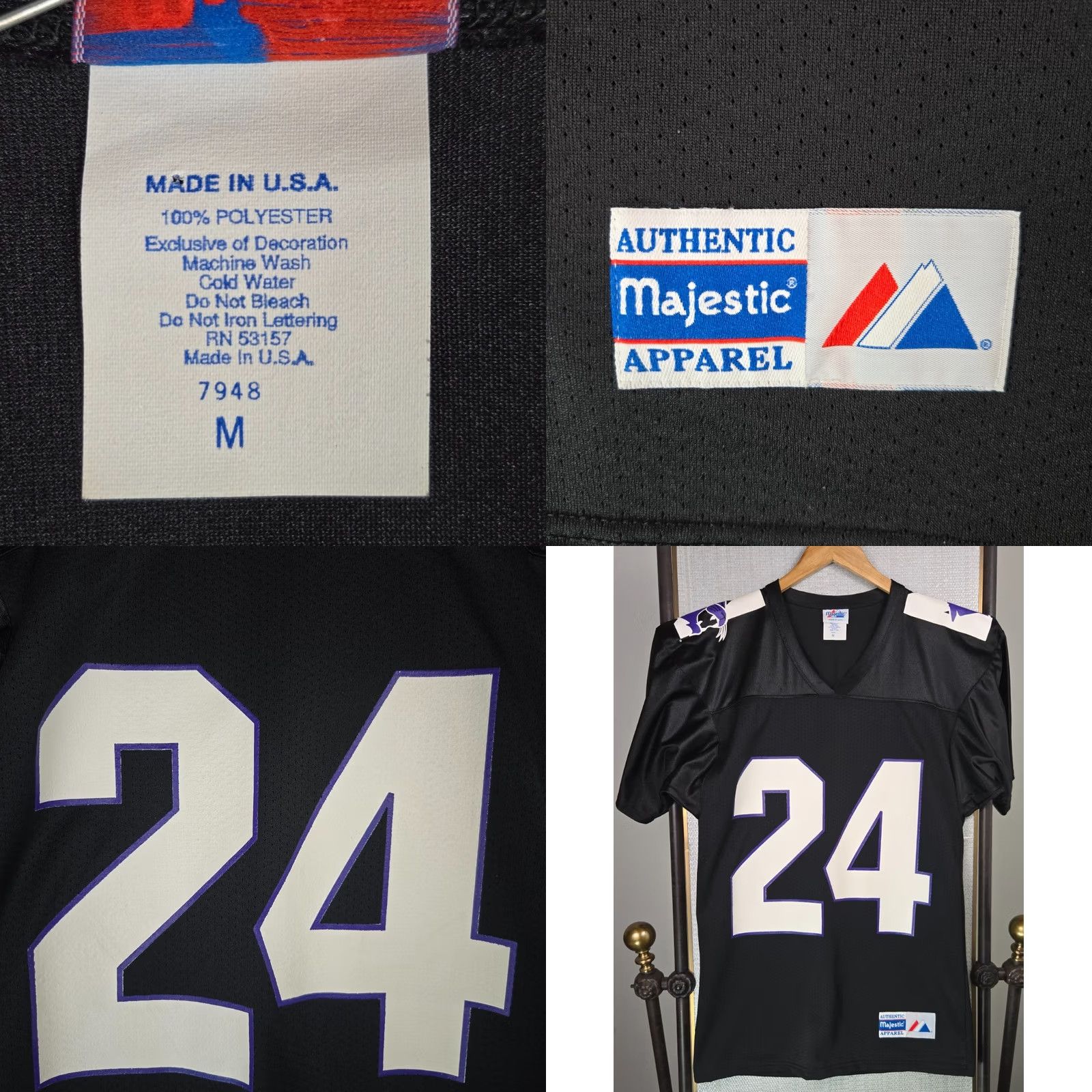 AUTRY Majestic Northwestern Darnell Autry Jersey Black Medium VTG 90s USA Football Shirt Mens Size US M / EU 48-50 / 2 - 8 Thumbnail