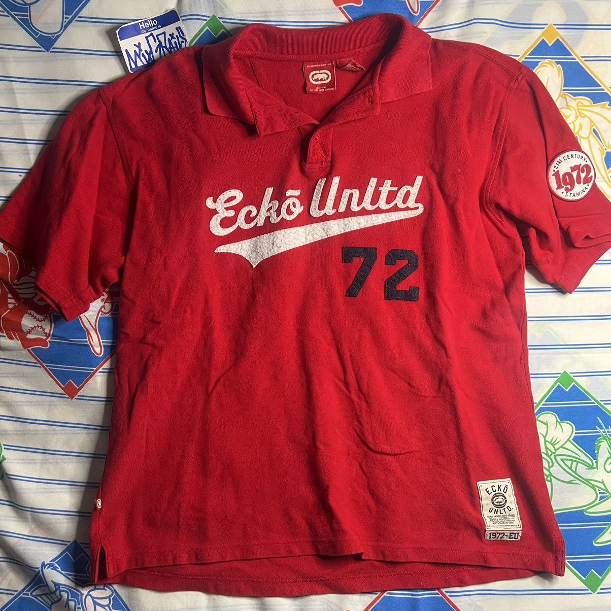 Ecko Unltd. Y2k Ecko Unltd red polo shirt polo medium Size US M / EU 48-50 / 2 - 1 Thumbnail