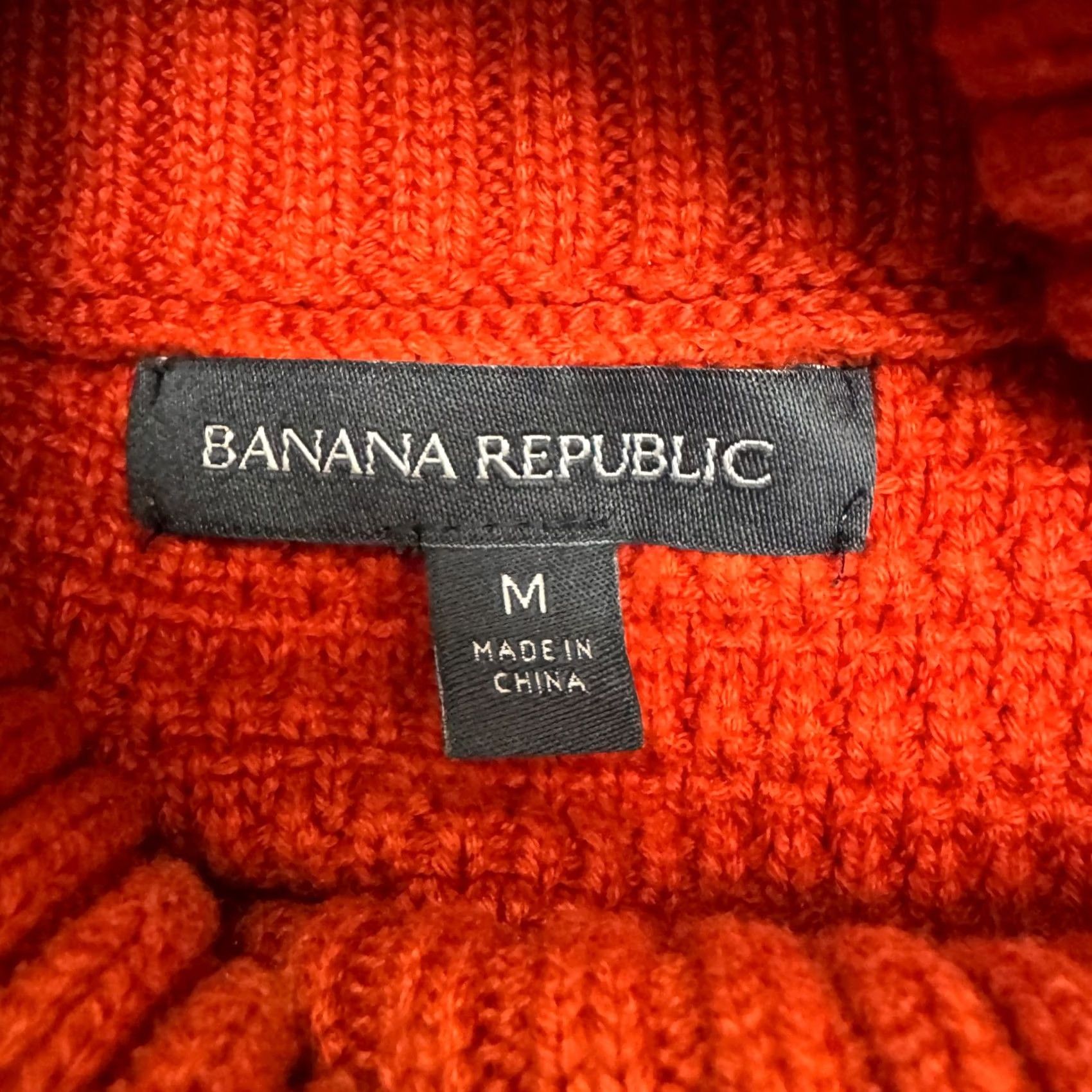 Banana Republic Banana Republic Turtleneck Vest Sweater Top Womens M Red Textured Knit Sleeveless Casual Size M / US 6-8 / IT 42-44 - 6 Thumbnail