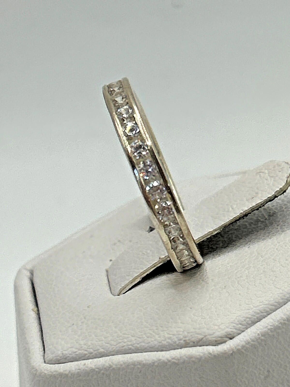 Sterling Silver Gold tone 925 Vintage Sterling Silver Ring Size 8.75 Pave Size ONE SIZE - 3 Thumbnail