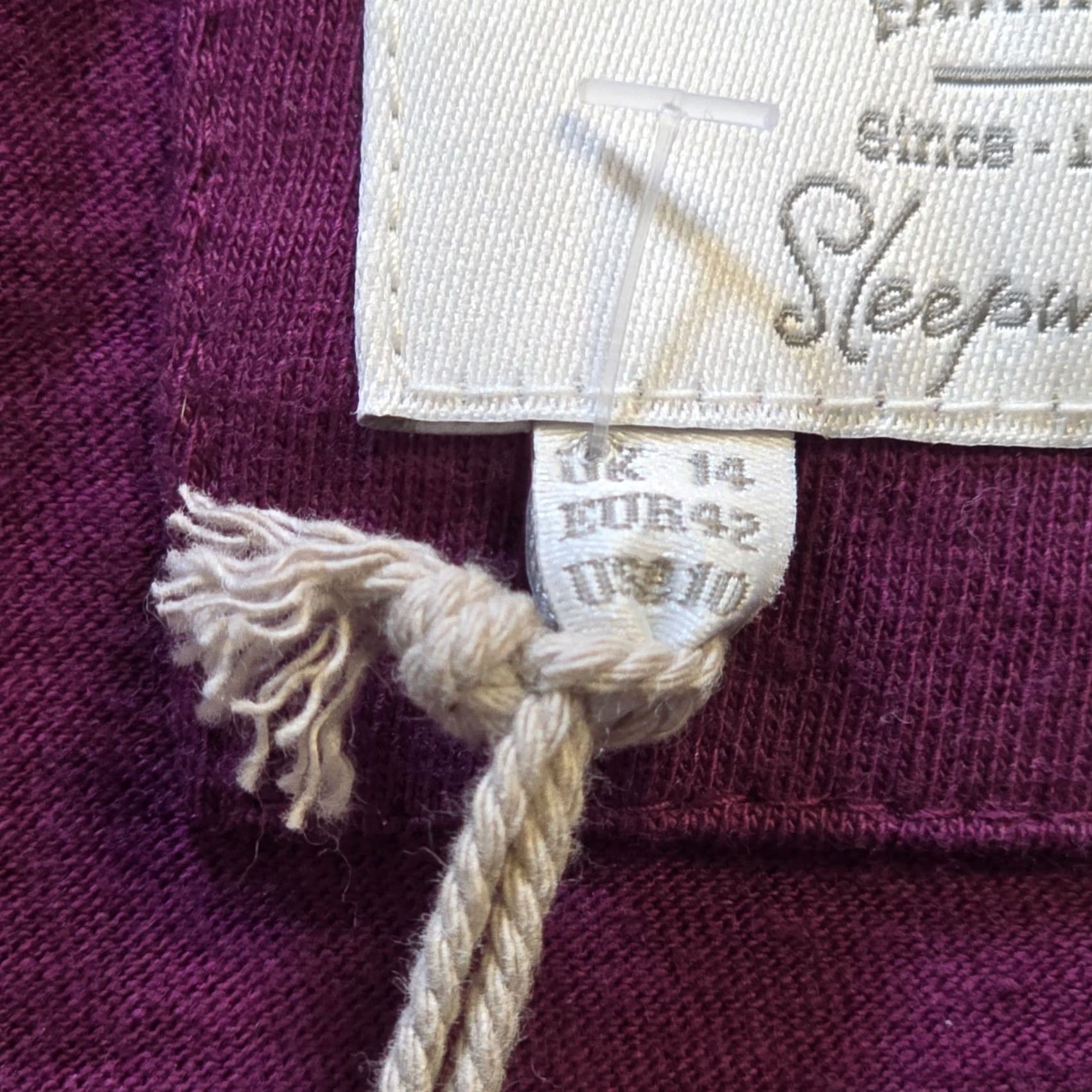 FatFace Fat Face Top Womens Size 10 Purple Henley Pajama Long Sleeve Lounge Casual Cozy Size L / US 10 / IT 46 - 5 Thumbnail