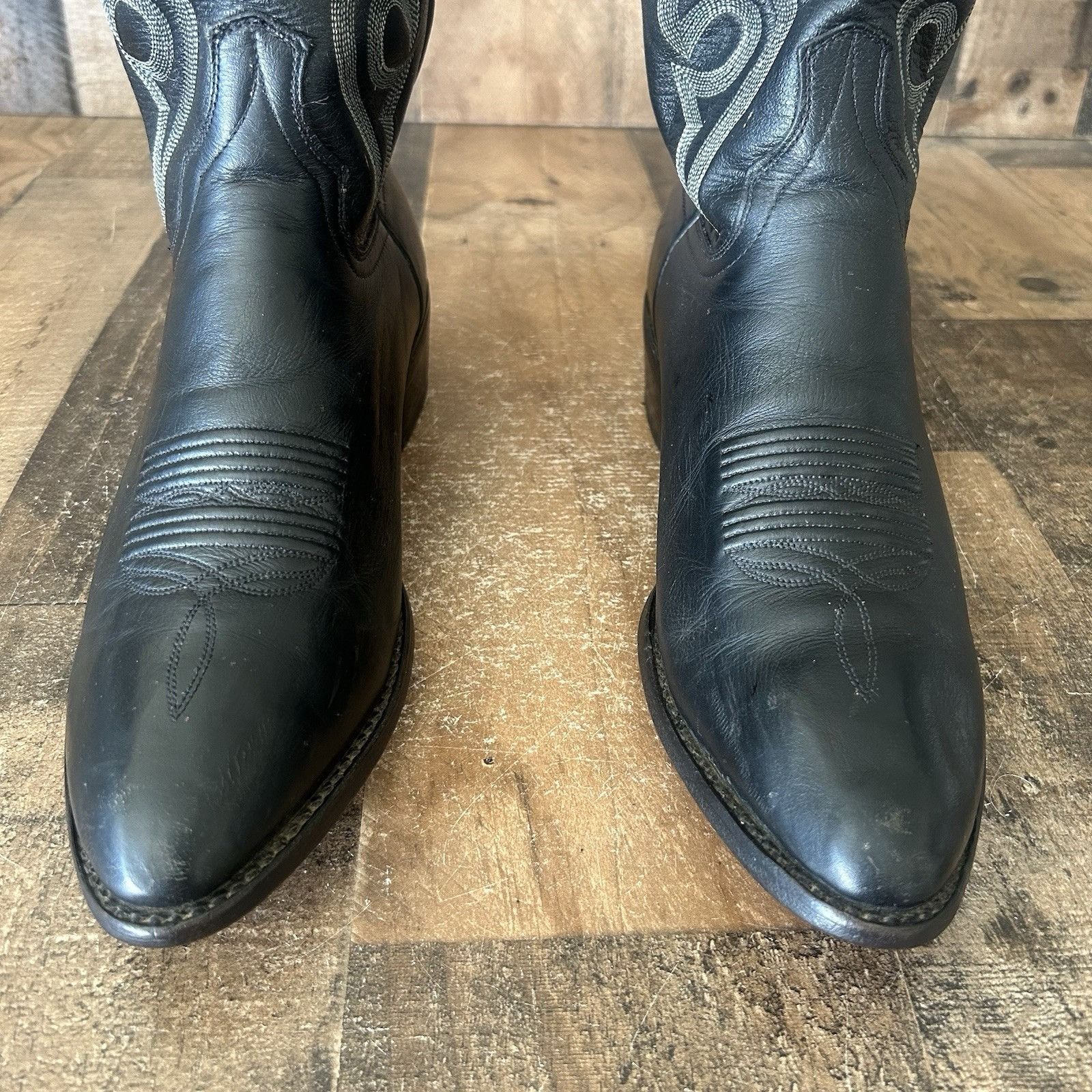 Dan Post Dan Post 2110 R Classic Black Western Cowboy Boots Mens 11 D Size US 11 / EU 44 - 4 Thumbnail