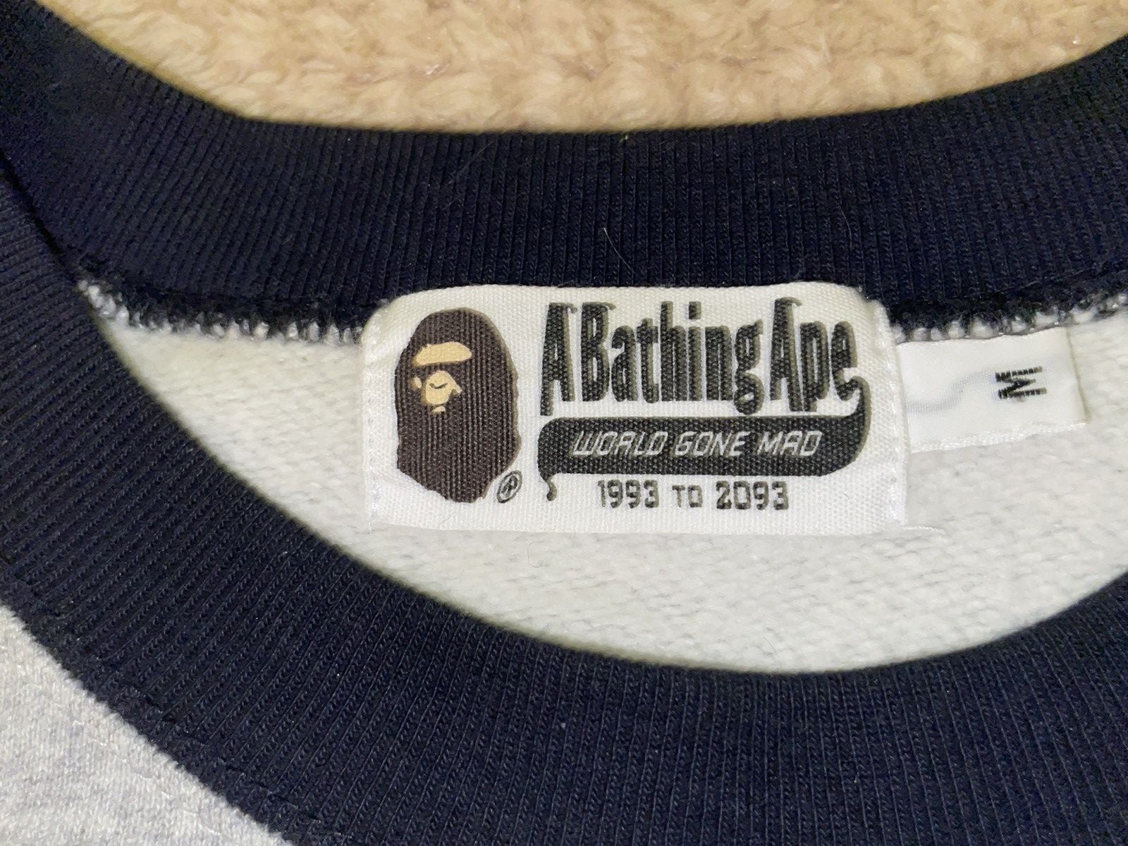 Bape Navy Blue/ Grey WGM Shark BAPE Sweatshirt Size US M / EU 48-50 / 2 - 2 Thumbnail