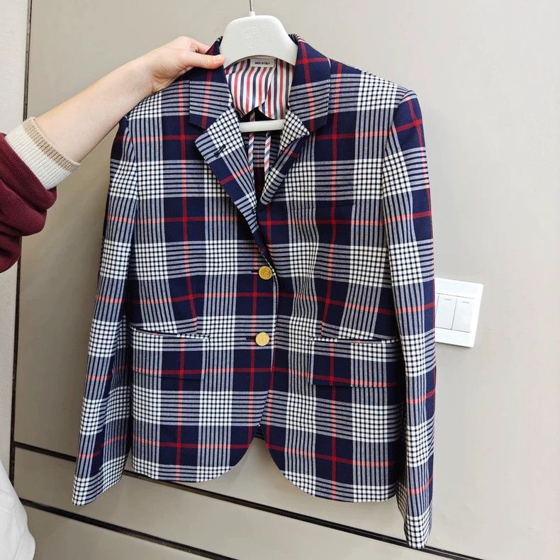 Thom Browne Size 42Plaid Suit Jacket 2501-Nextarrow