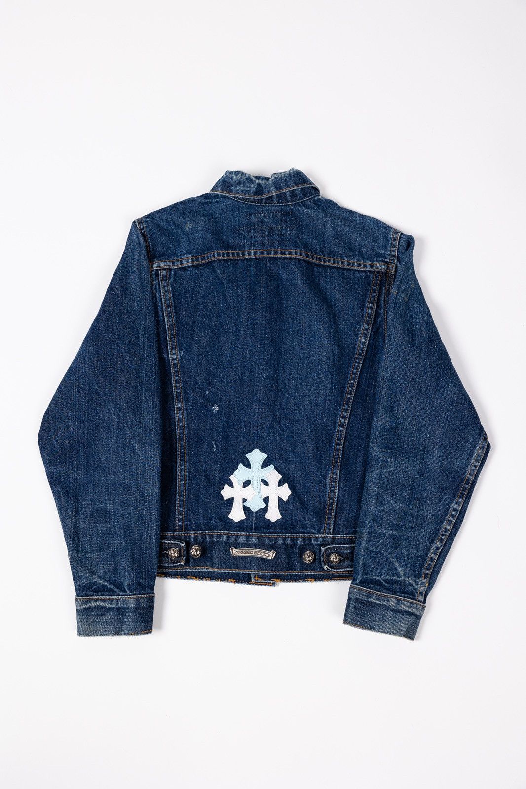 Chrome Hearts Chrome Hearts KIDS Cross Patch Denim Jacket Size XXS / US 00 / IT 34 - 2 Thumbnail
