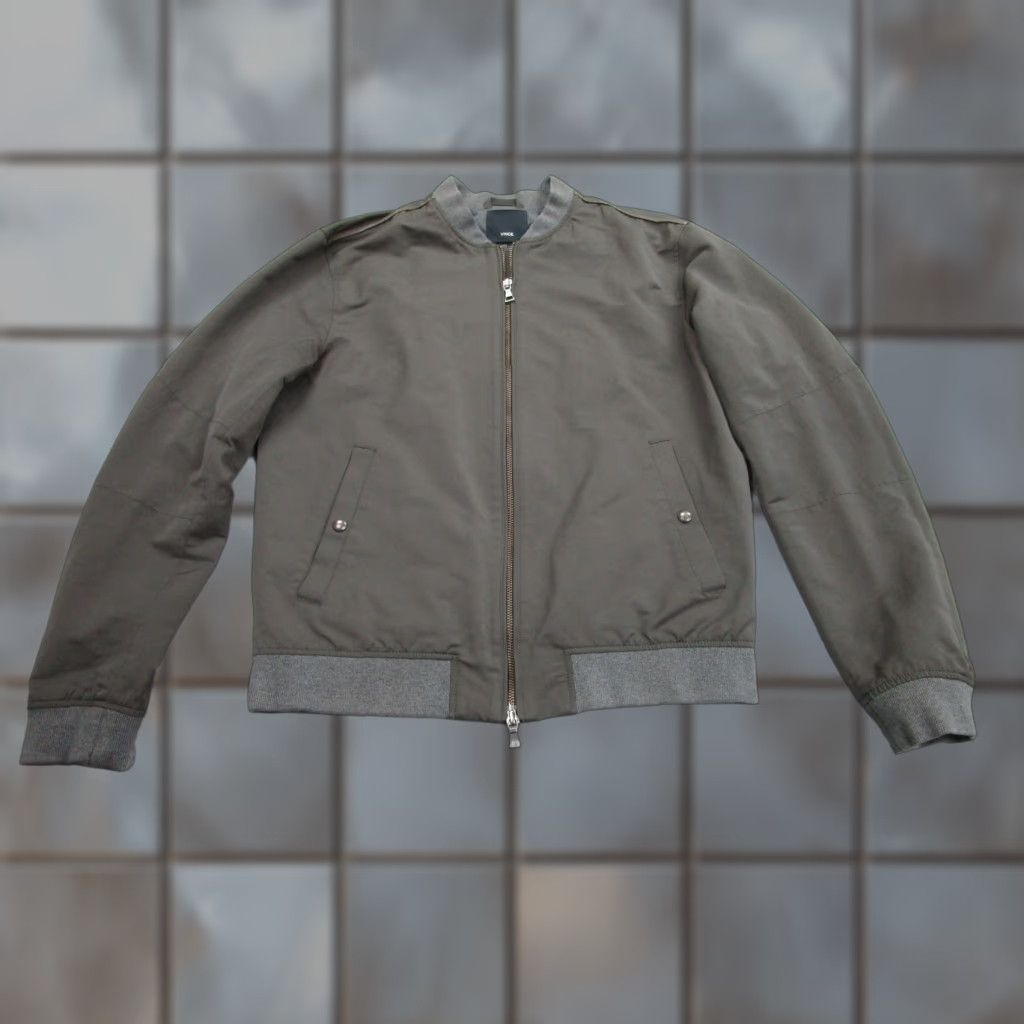 Vince Vince Jacket Mens Small Green Bomber Full Zip Ribbed Hem Lined Cotton Casual Size US S / EU 44-46 / 1 - 1 Thumbnail