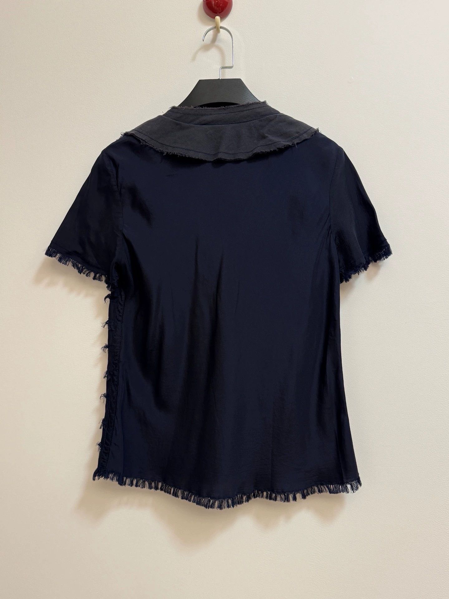 Comme des Garcons CDG tricot 2002 Raw Panel Collar Short Sleeve Top Size M / US 6-8 / IT 42-44 - 8 Thumbnail