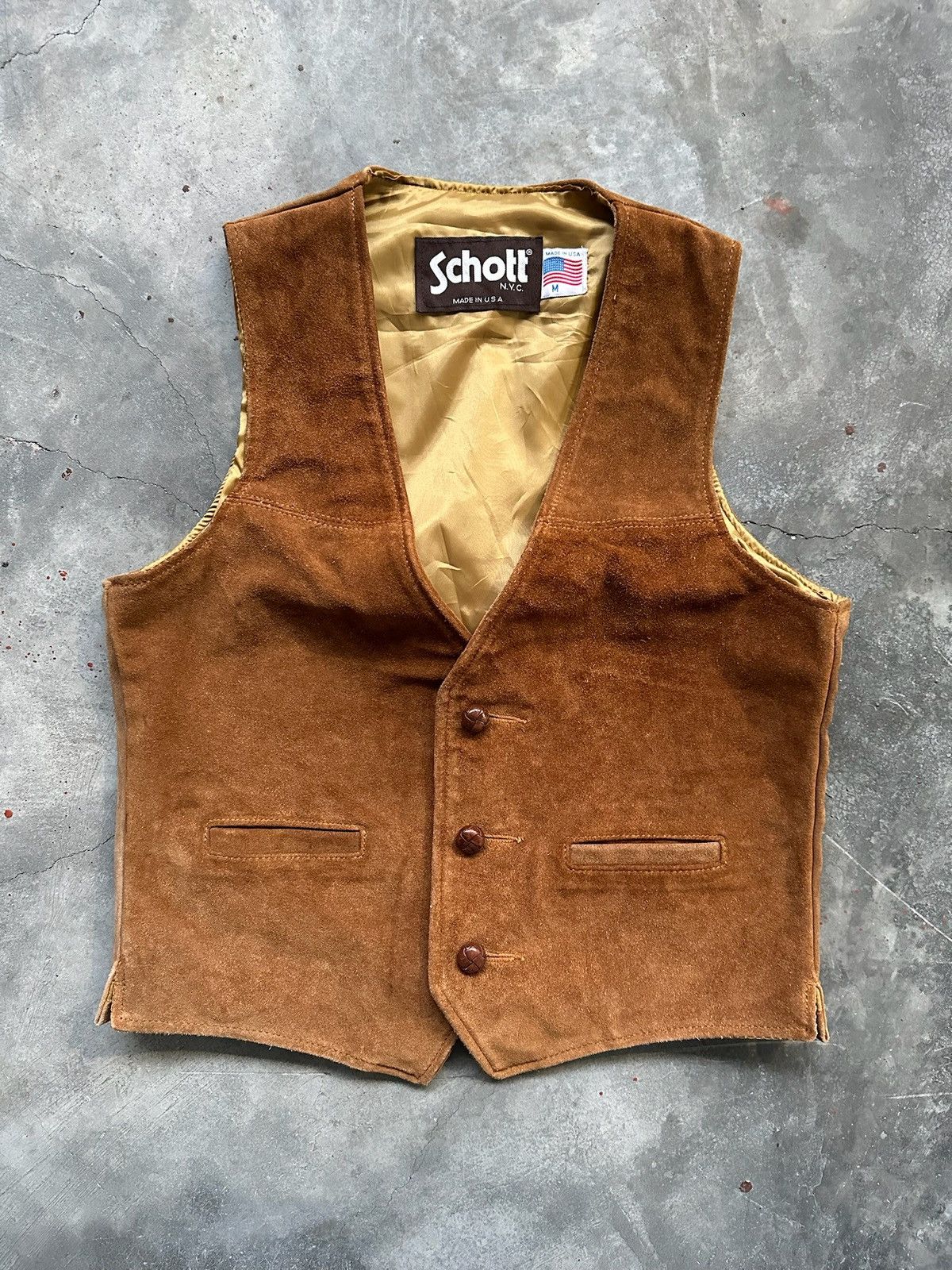 Schott Vintage Schott Leather Vest Size US M / EU 48-50 / 2 - 2 Thumbnail