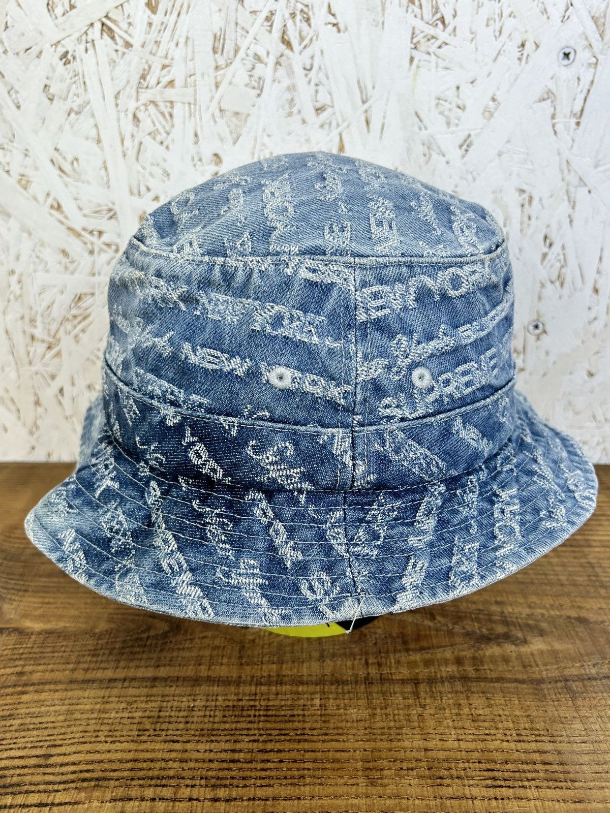 Supreme Supreme Jacquard Multi Type Denim Crusher Bucket Hat FW22 Size ONE SIZE - 4 Thumbnail