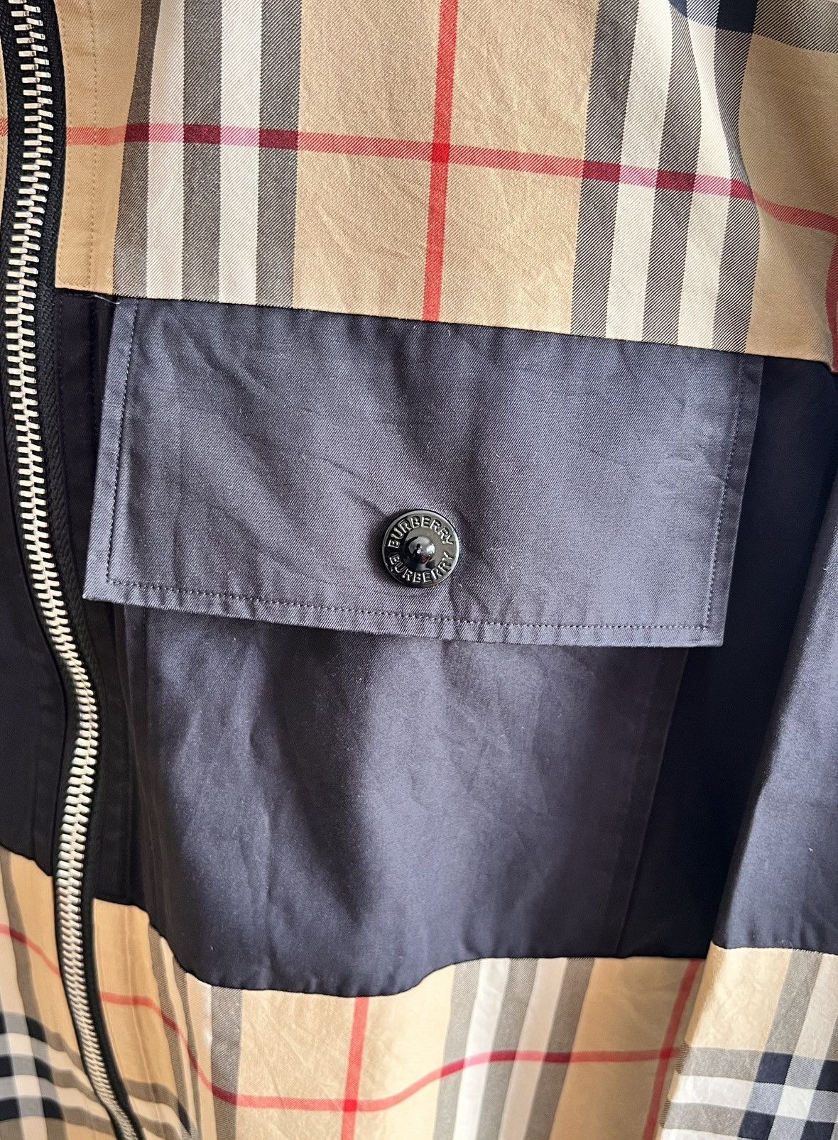 Burberry BURBERRY COLOR BLOCK PLAID ZIP JACKET Size US L / EU 52-54 / 3 - 6 Thumbnail