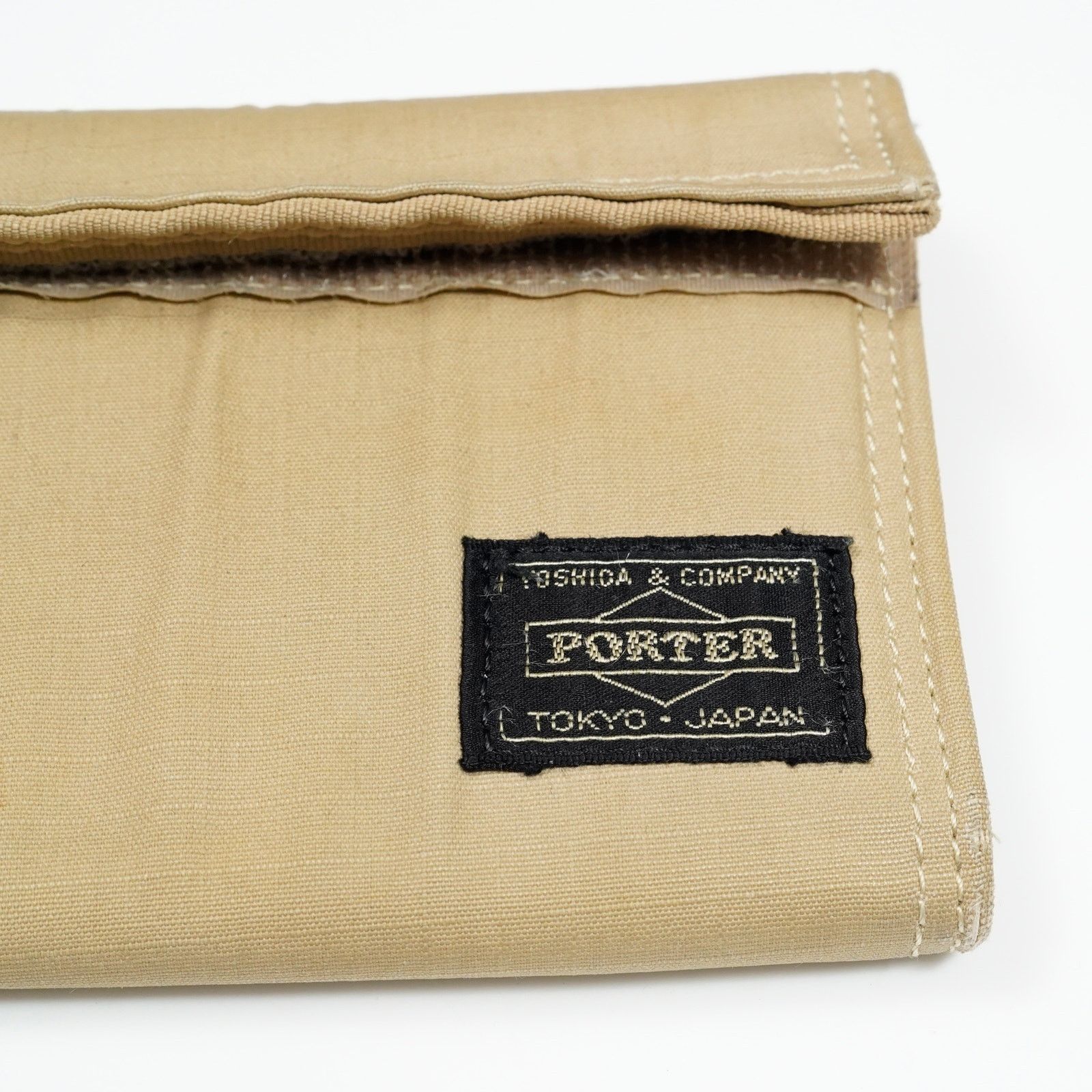 Porter Porter Yoshida Nylon Twill Wallet Beige Made in Japan Size ONE SIZE - 3 Thumbnail