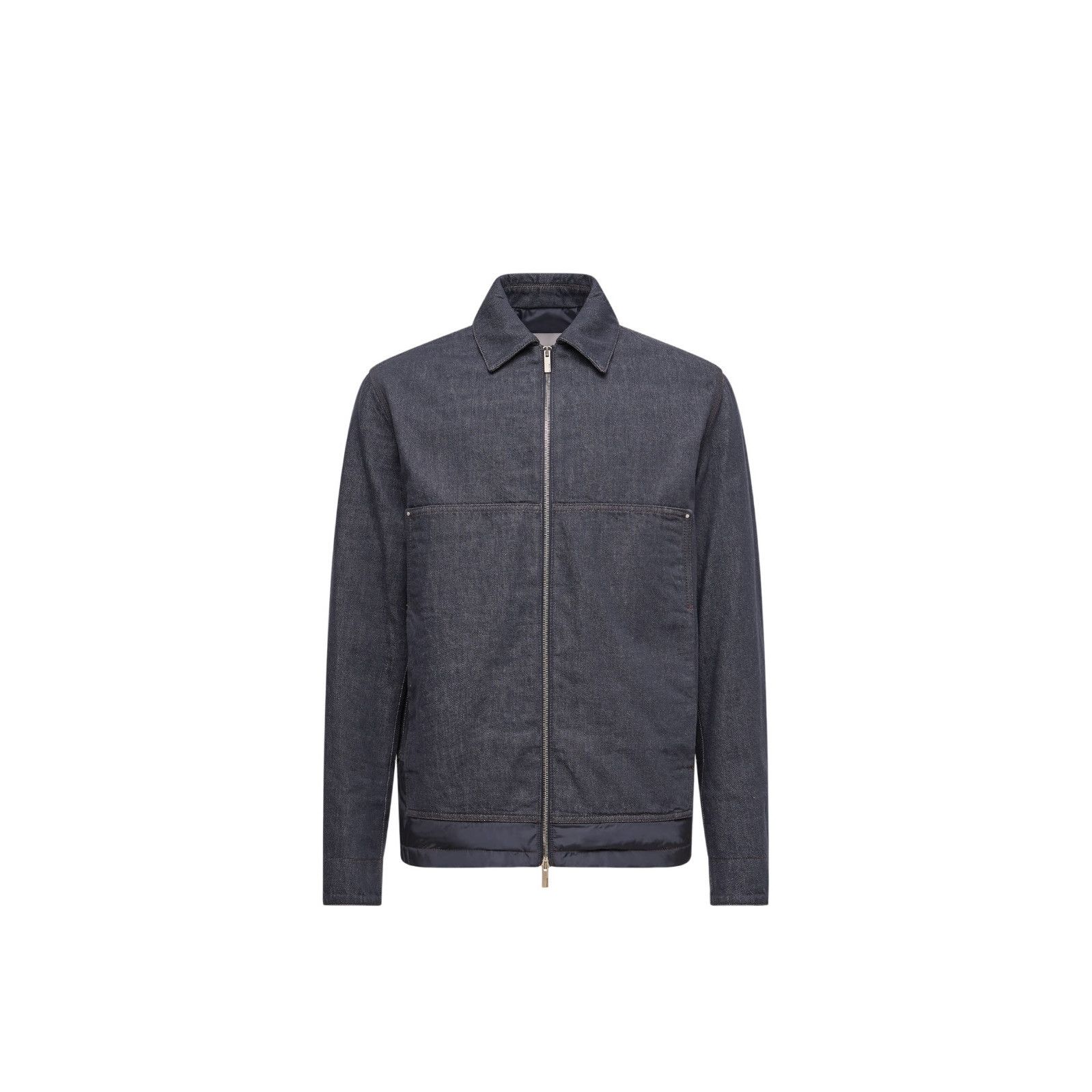 Moncler MONCLER Ormoy $2290 Men's Denim Blue Down Shirt Jacket New ( Size US XL / EU 56 / 4 - 1 Preview