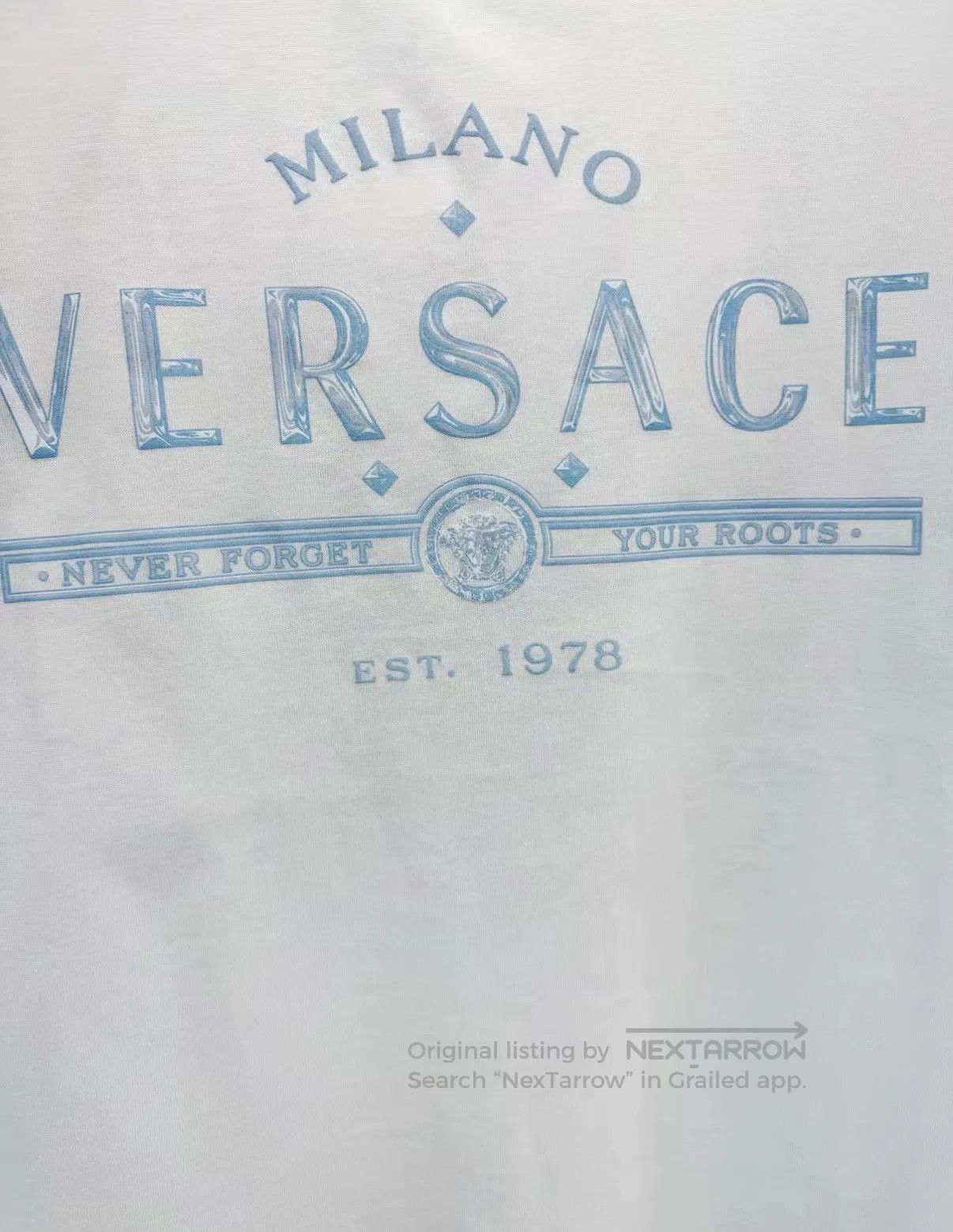 Versace Blue Short Sleeve Graphic Print T-Shirt. Size US L / EU 52-54 / 3 - 3 Thumbnail