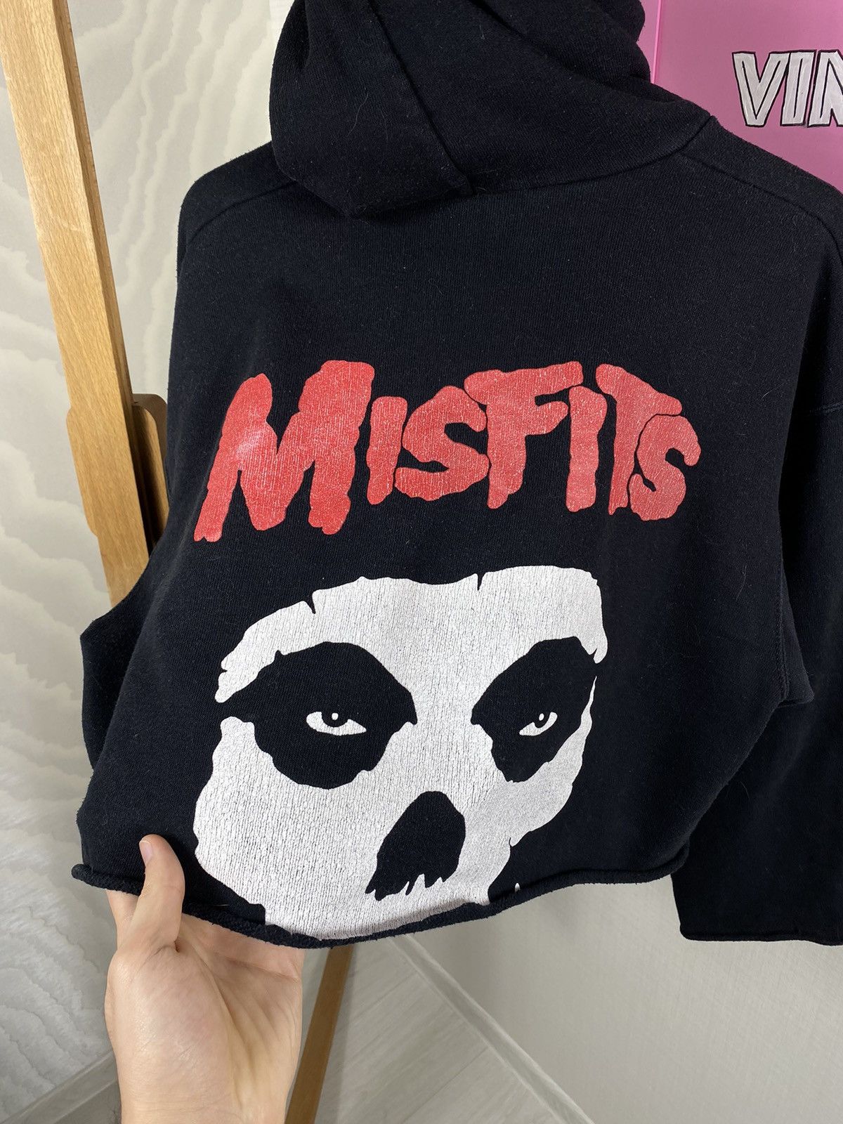 Fruit Of The Loom Misfits Skull Crop Hoodie Size M / US 6-8 / IT 42-44 - 8 Thumbnail