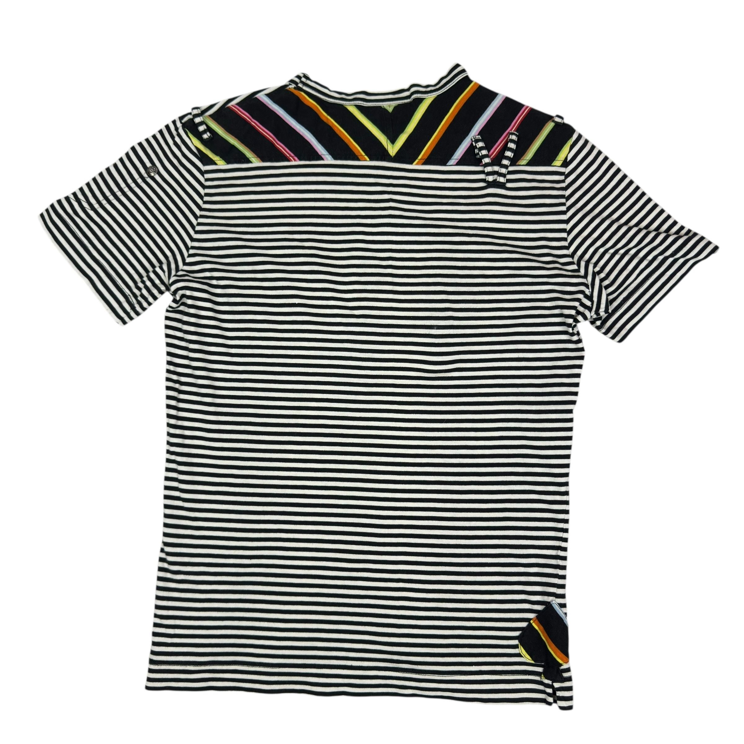 Versace Versace Jeans Couture Men Black White Striped Casual T-Shirt Size US M / EU 48-50 / 2 - 7 Thumbnail