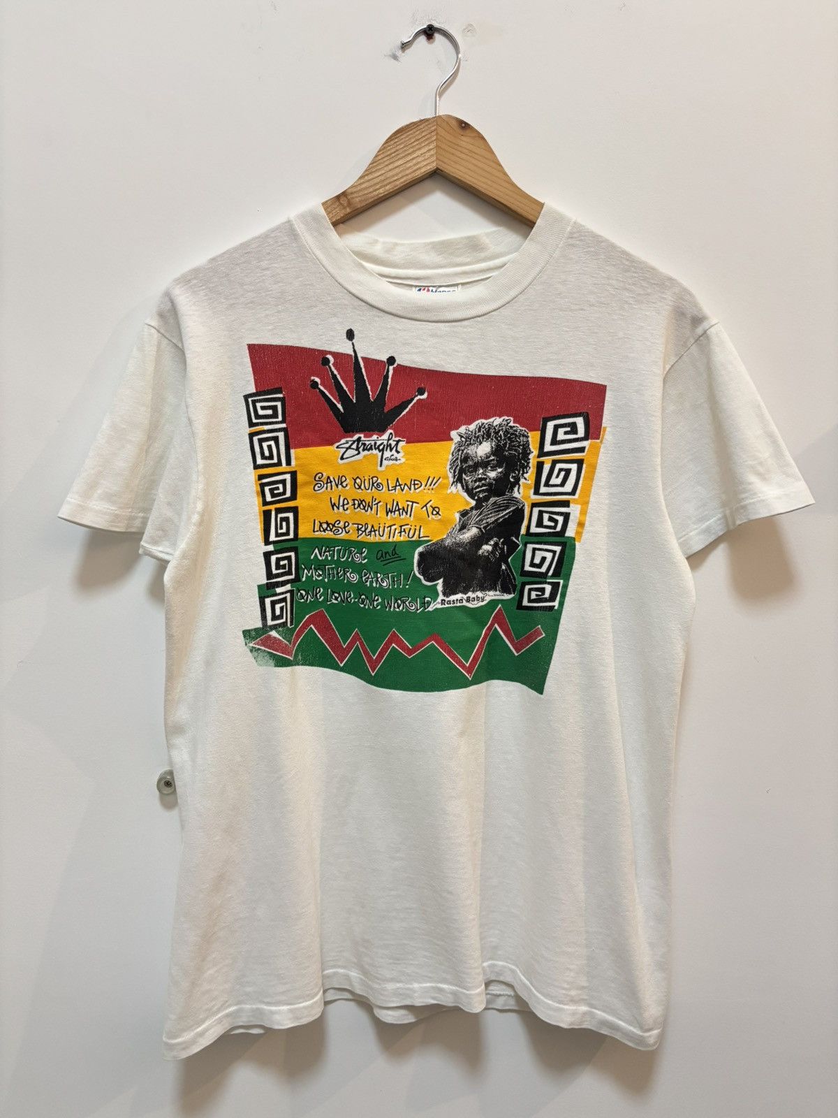 Vintage Vintage 80's "Rasta Baby" By Ras Daniel Heartman Jamaican Size US M / EU 48-50 / 2 - 1 Thumbnail