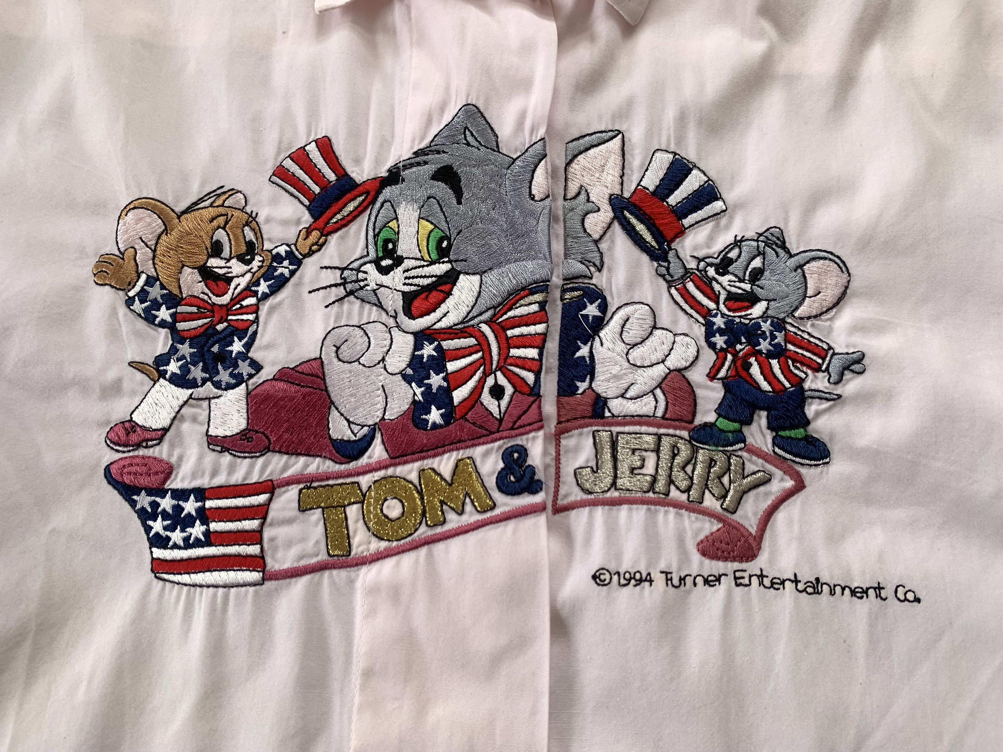 Warner Bros Vintage Warner Bros Tom & Jerry Embroidered Shirt 1994 Size US S / EU 44-46 / 1 - 5 Thumbnail