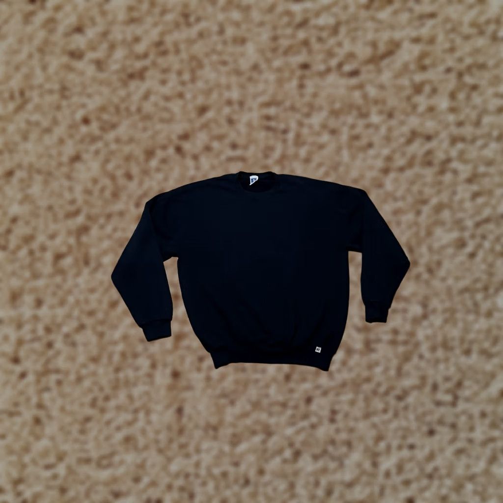 Russell Athletic VINTAGE Russell Blank Crewneck Sweatshirt Men's XLT Tall Navy Blue Y2K 50/50 Size US XL / EU 56 / 4 - 1 Thumbnail