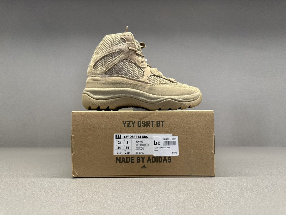 Yeezy Adidas Yeezy Desert Boot Rock Kids Size US 4.5 / IT 34.5 - 3 Thumbnail