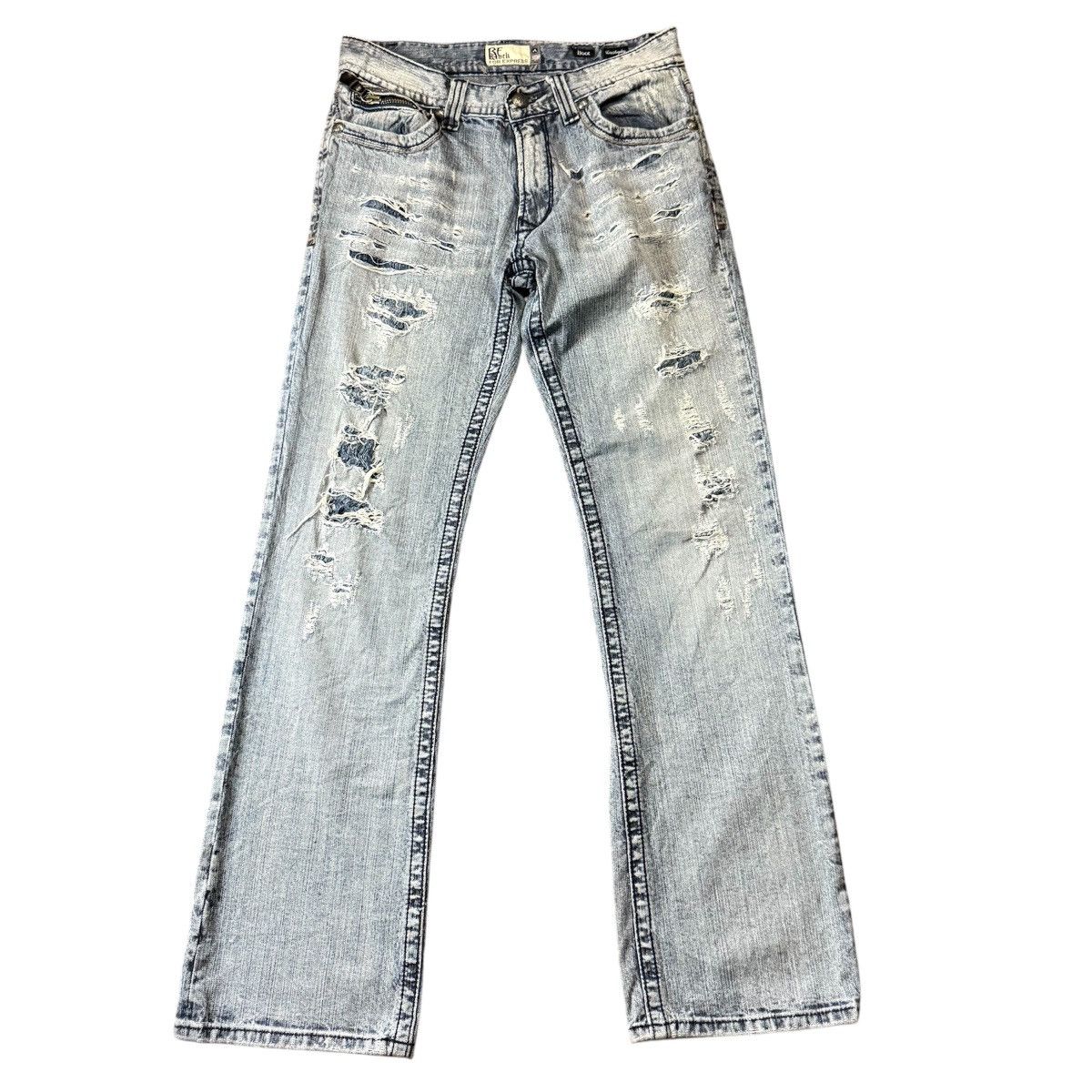 Affliction × If Six Was Nine 🔥🇯🇵 Japanese Seditionaries Bootcut Crash Denim Size US 32 / EU 48 - 1 Thumbnail