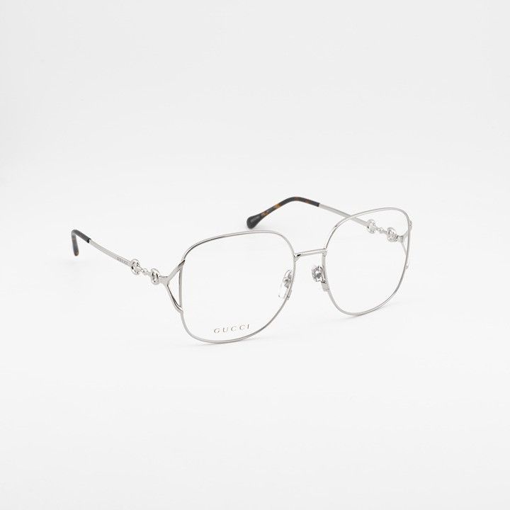 Gucci Gucci GG1019O 002 Eyeglasses Silver 58mm Square Frame Size ONE SIZE - 5 Thumbnail