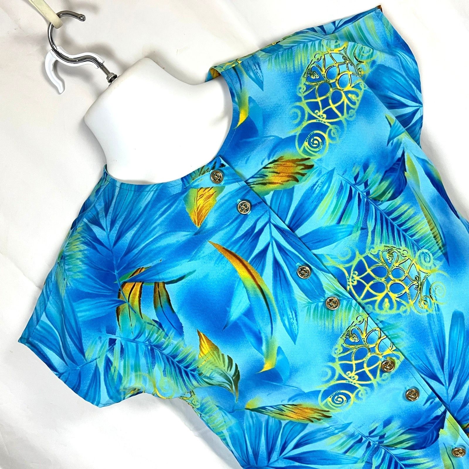 Other Maggie Sweet Garden Gates Womens Vtg Tropical Blouse size Sm Size S / US 4 / IT 40 - 6 Thumbnail