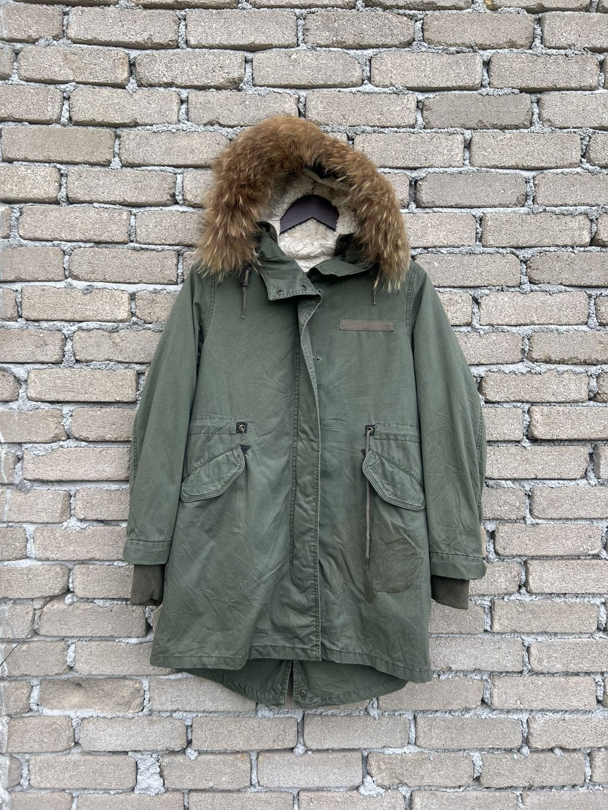 Japanese Brand M65 Fishtail Parkas With Fur Hoodie For Women Size M / US 6-8 / IT 42-44 - 2 Thumbnail