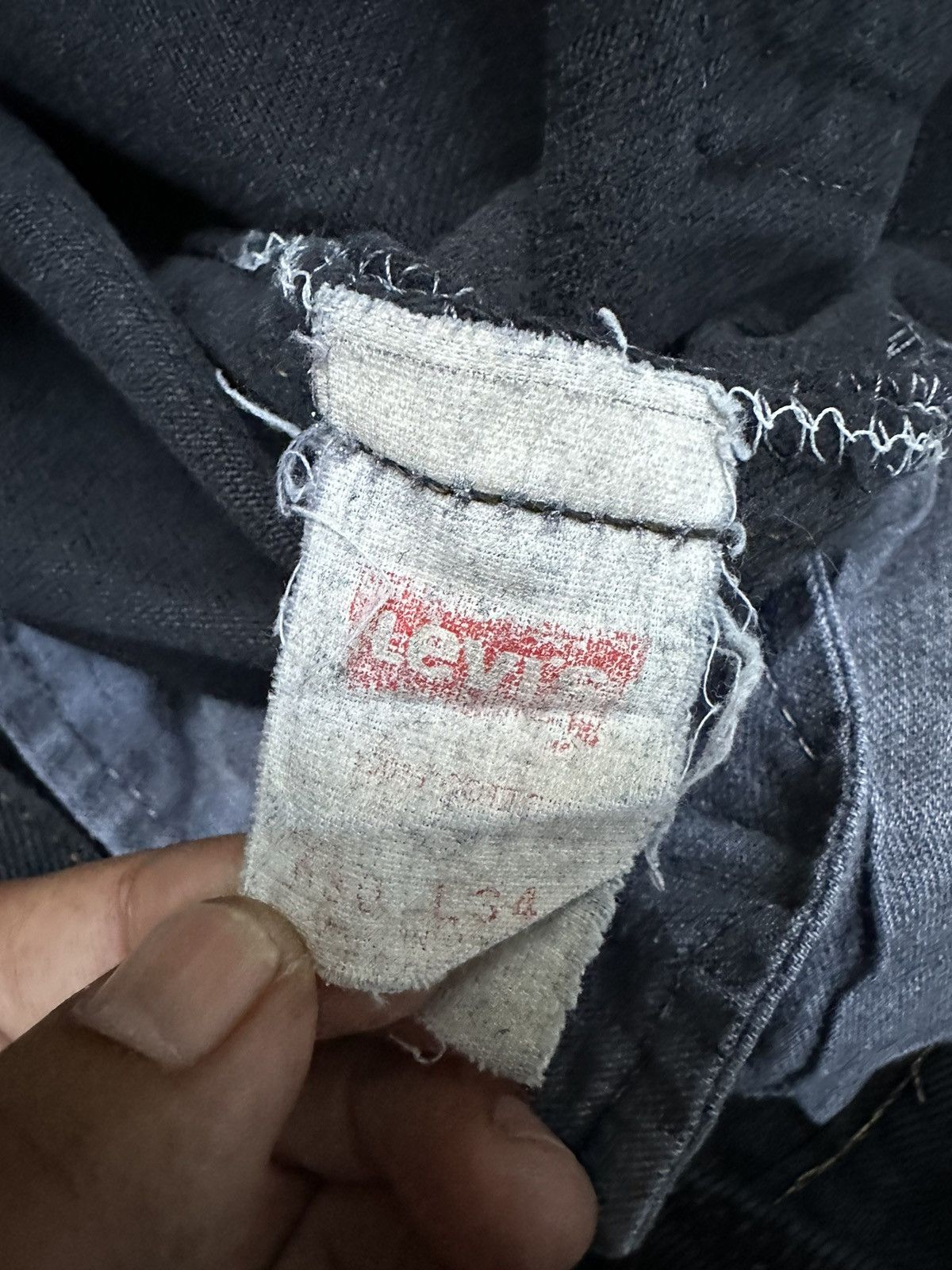Levi's Levis 501 Made in Usa Super Black Distressed Denim 30x29 D15 Size US 30 / EU 46 - 13 Thumbnail