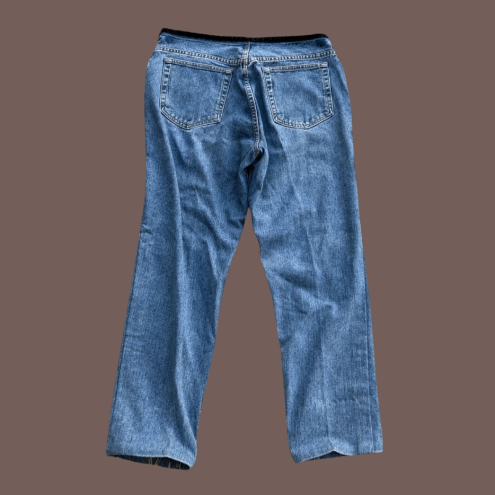 DKNY VTG Straight Jeans | DKNY Raw Waistband | Y2K Denim Size 33" - 1 Thumbnail
