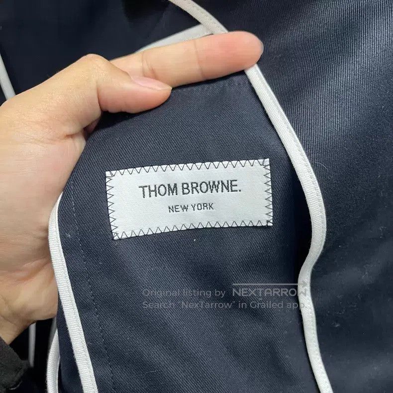 Thom Browne Thom Browne Dark Blue Double Sleeve Gold Button Jacket Size US S / EU 44-46 / 1 - 5 Thumbnail