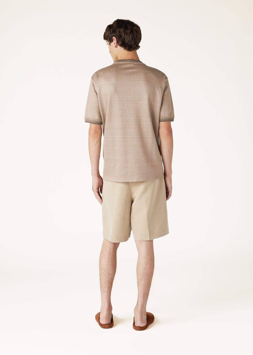 Loro Piana o1w1db10125 FAN8927 Siwo T-Shirt in Beige Size US M / EU 48-50 / 2 - 3 Thumbnail