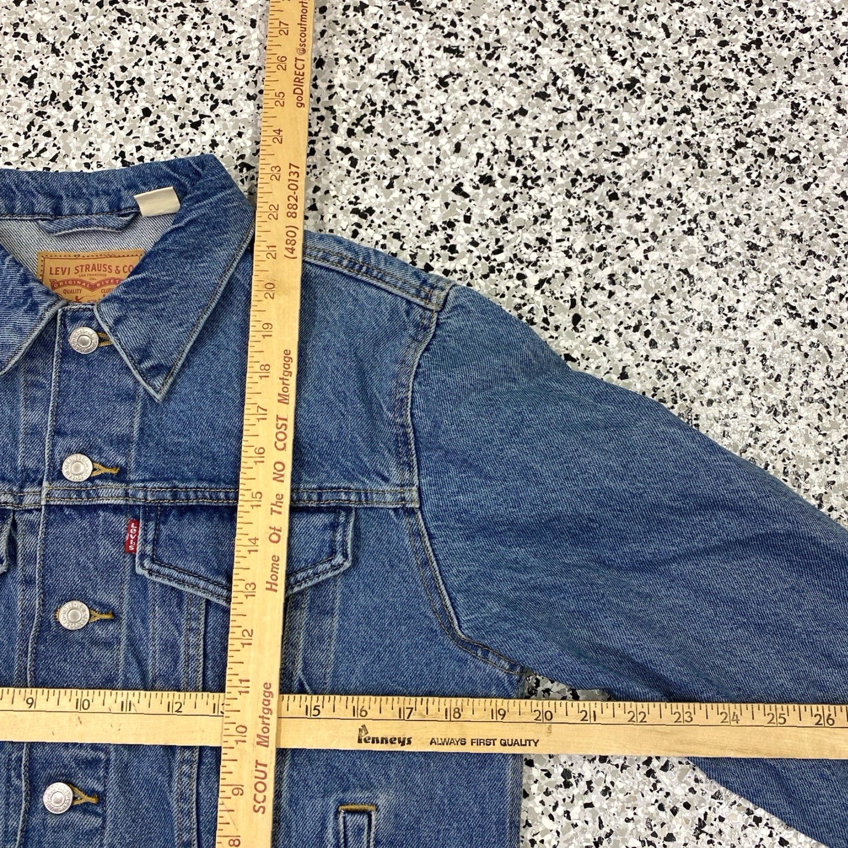Levi's Levi's Denim Sample Stock Trucker Jacket M Blue Men Jean Jacket Denim Collared Lined Size US M / EU 48-50 / 2 - 2 Thumbnail