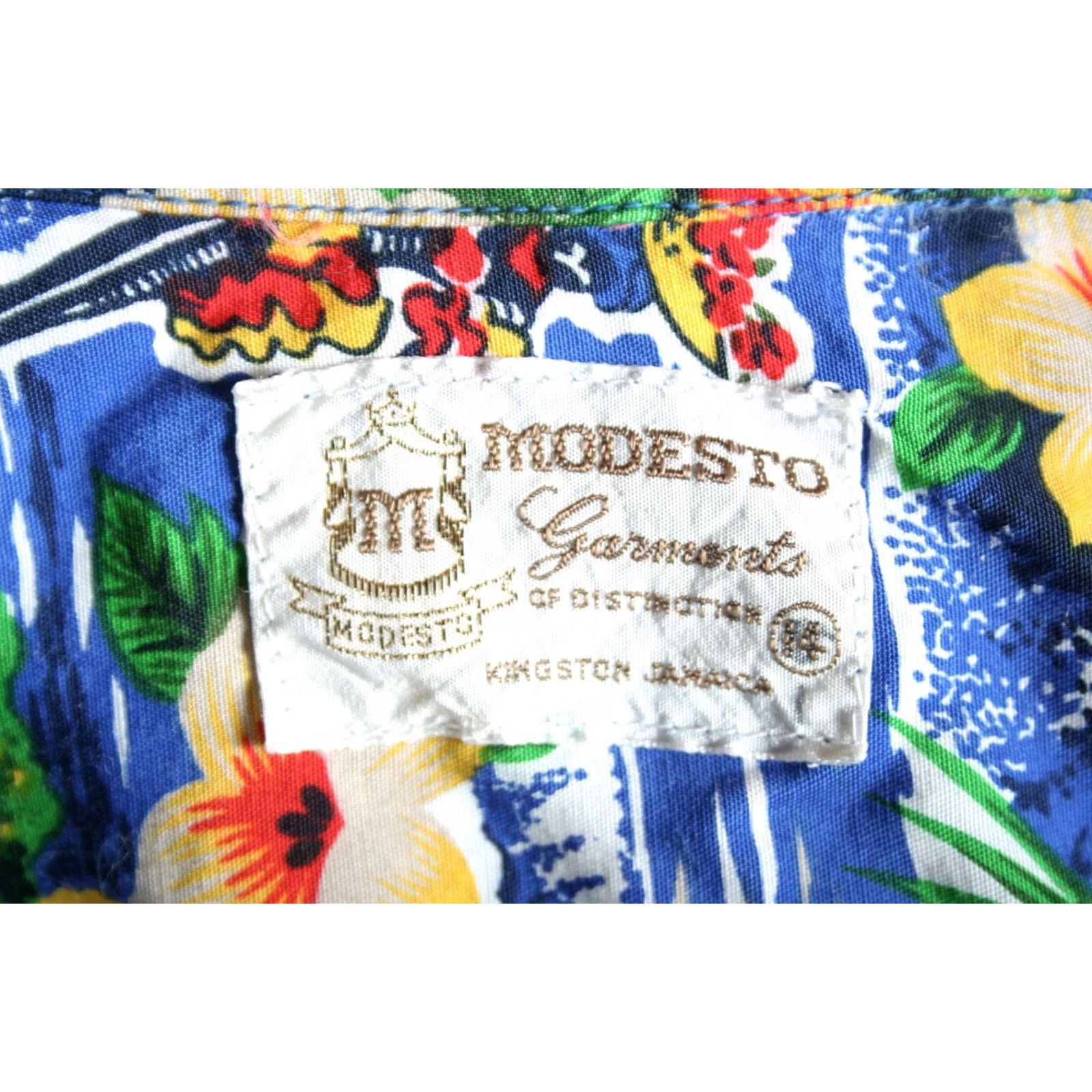 Vintage VINTAGE MODESTO Kingston Jamaica Floral Short Sleeve Hawaiian Shirt Sz. S Size US S / EU 44-46 / 1 - 6 Thumbnail